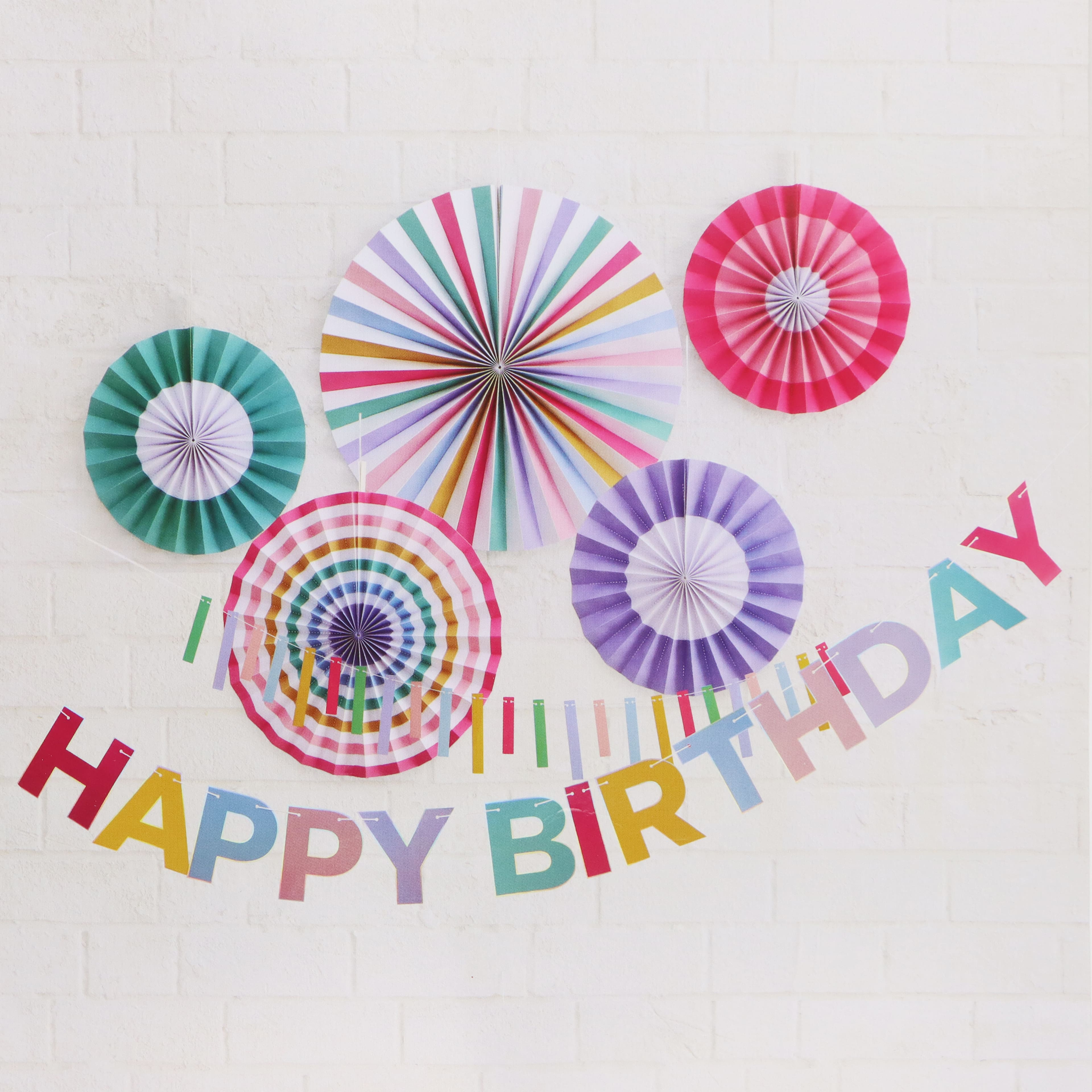 12 Pack: Bright Happy Birthday Décor Kit by Celebrate It™