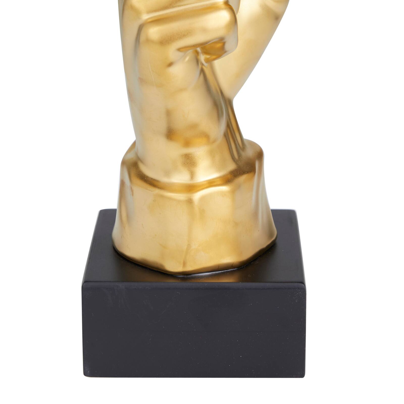 Gold Porcelain Glam Sculpture, 17" x 6" x 5"