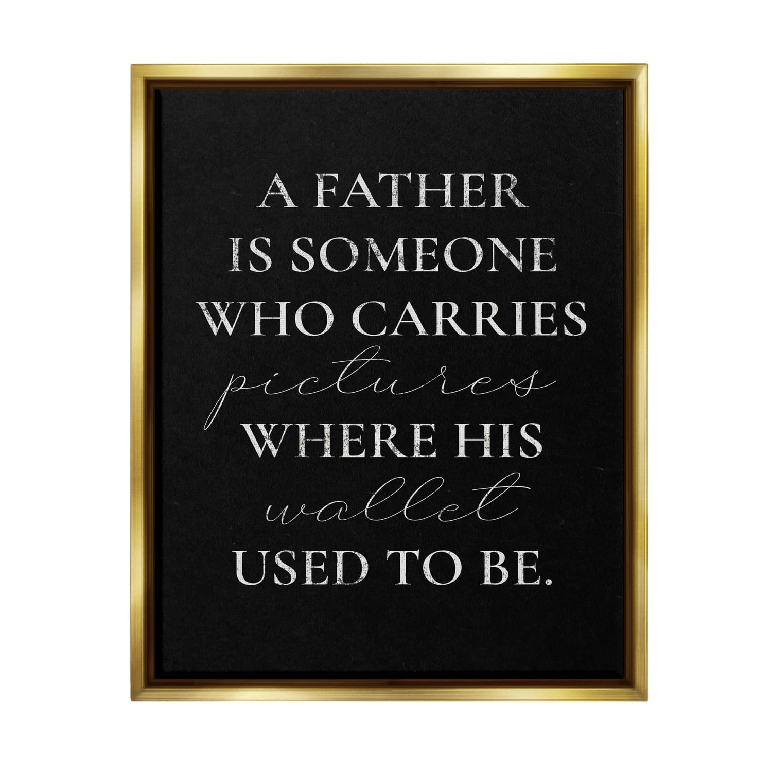 Stupell Industries Pictures Where Wallet Used To Be Father Floater Framed Art