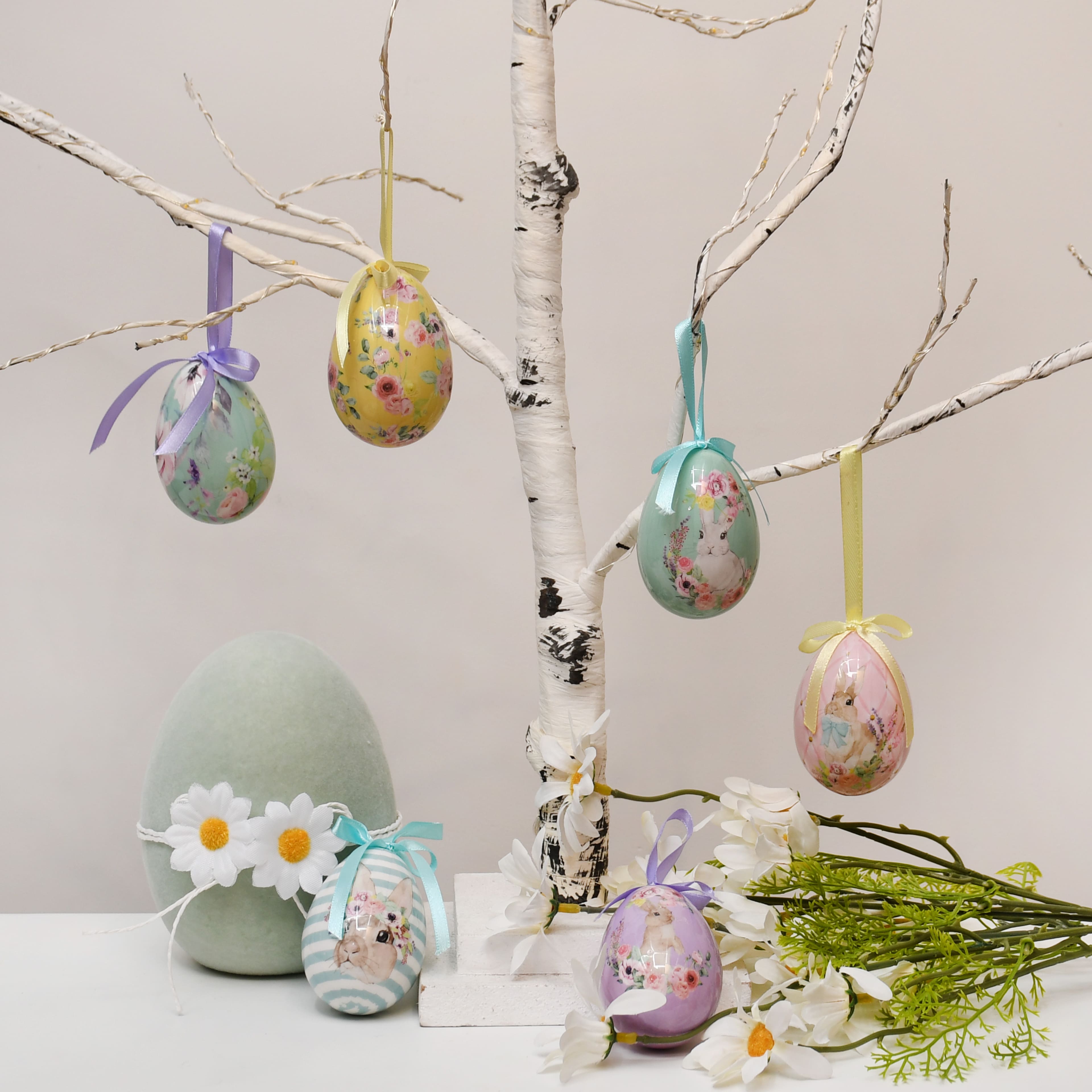 Assorted 2.75&#x22; Easter Bunny/Floral Egg Ornament, 1pc. by Ashland&#xAE;