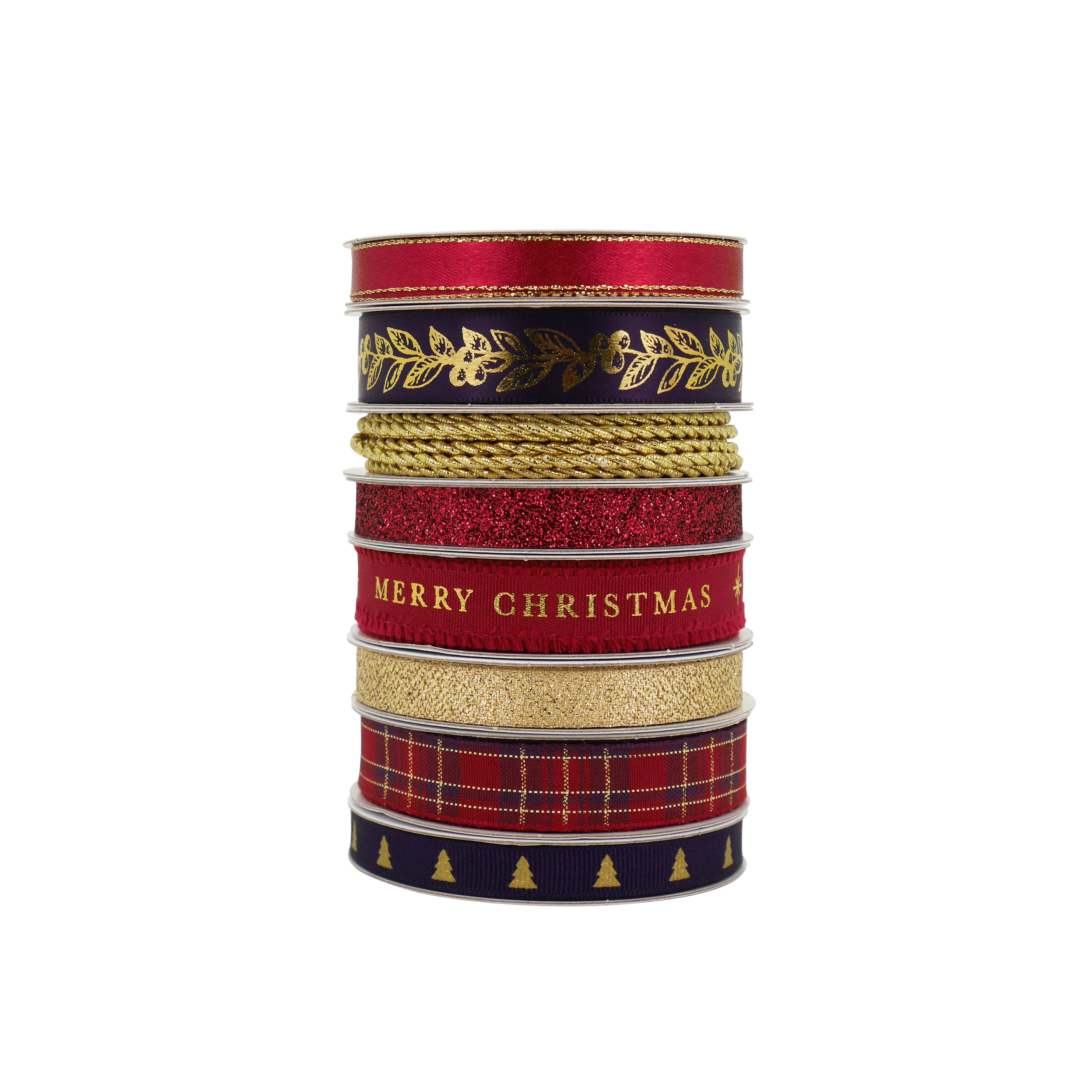 Burgundy Christmas Value Pack Ribbon by Celebrate It&#xAE;