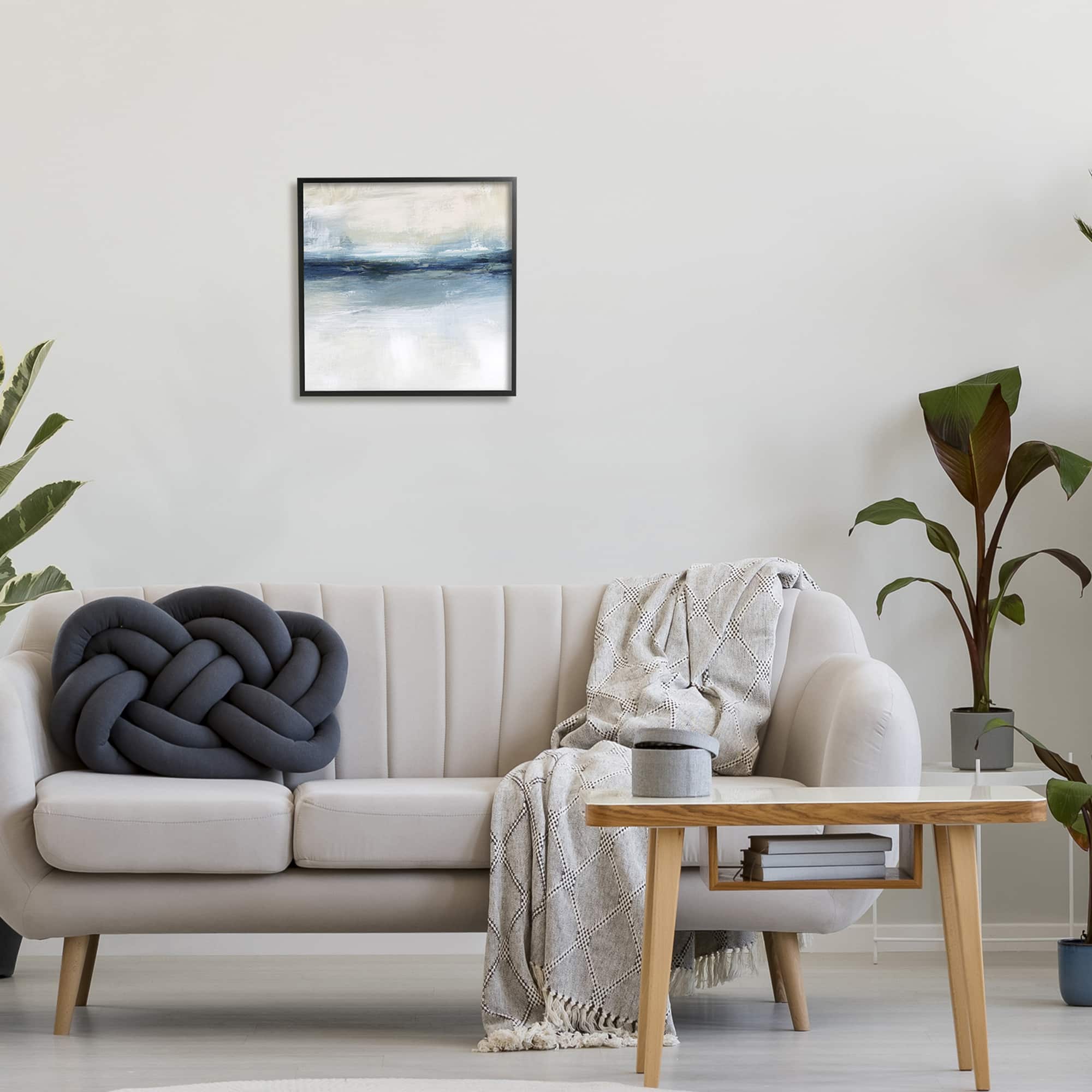 Stupell Industries Timeless Nautical Gloomy Sea Horizon Line Framed Giclee Art