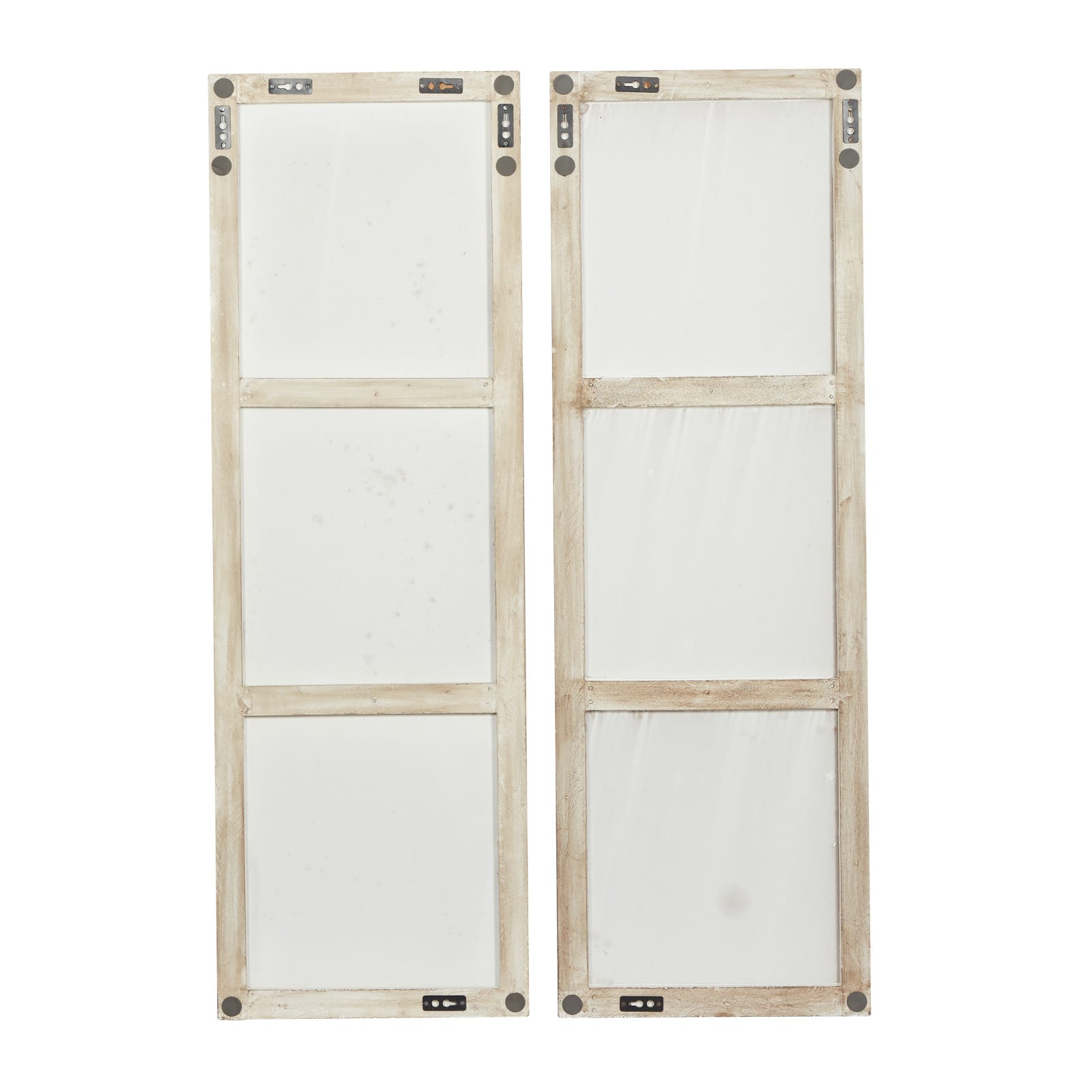 48" White Wood Traditional Abstract Wall Décor Set