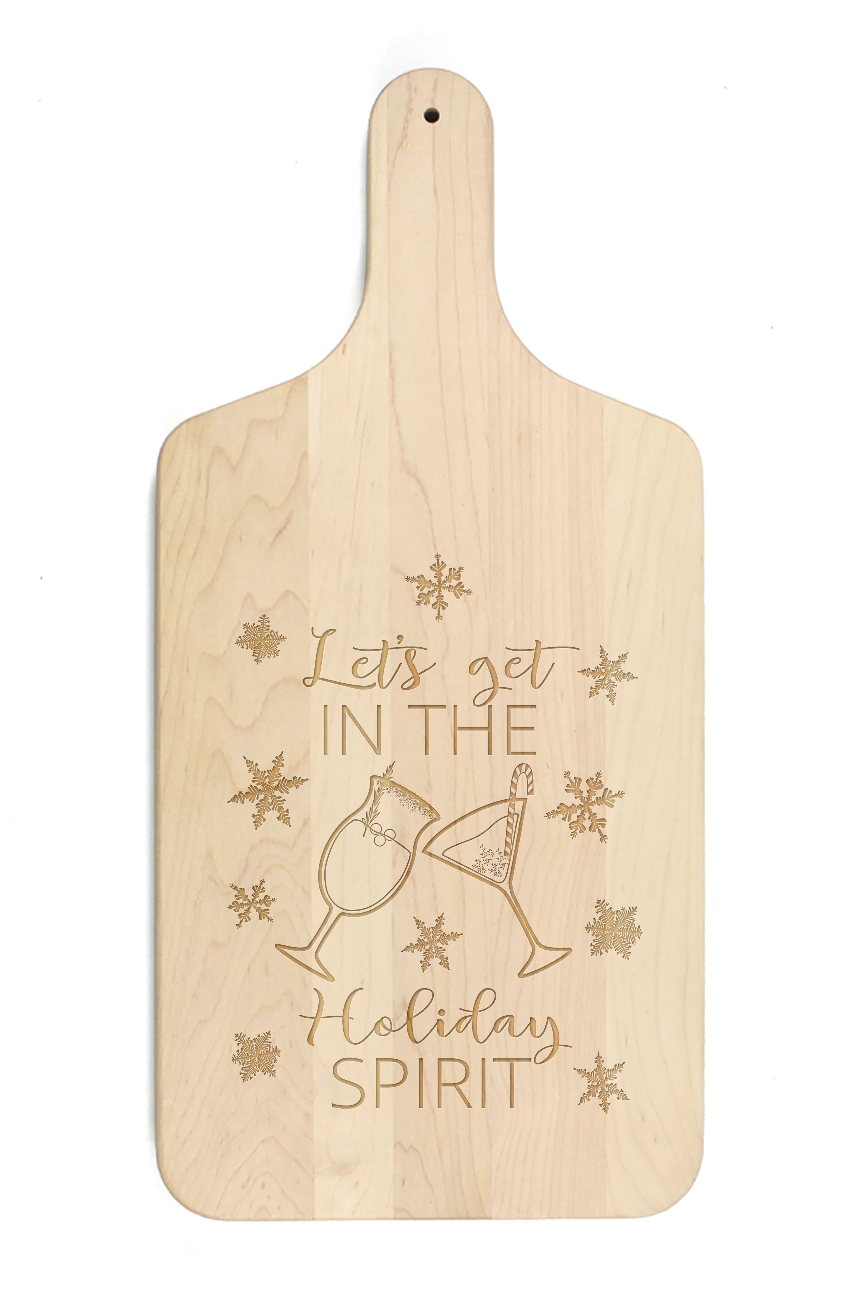 17&#x22; In the Holiday Spirit Maple Paddle Cutting Board