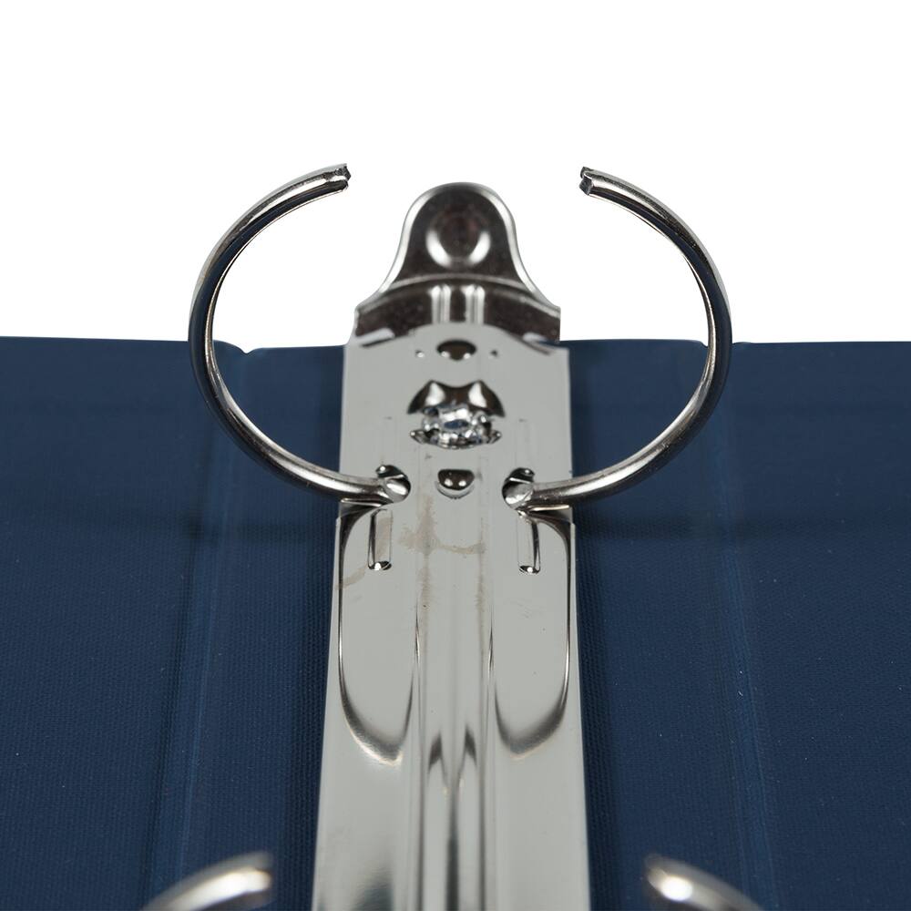 JAM Paper 1.5" Navy Blue Premium Linen Textured 3 Ring Binder