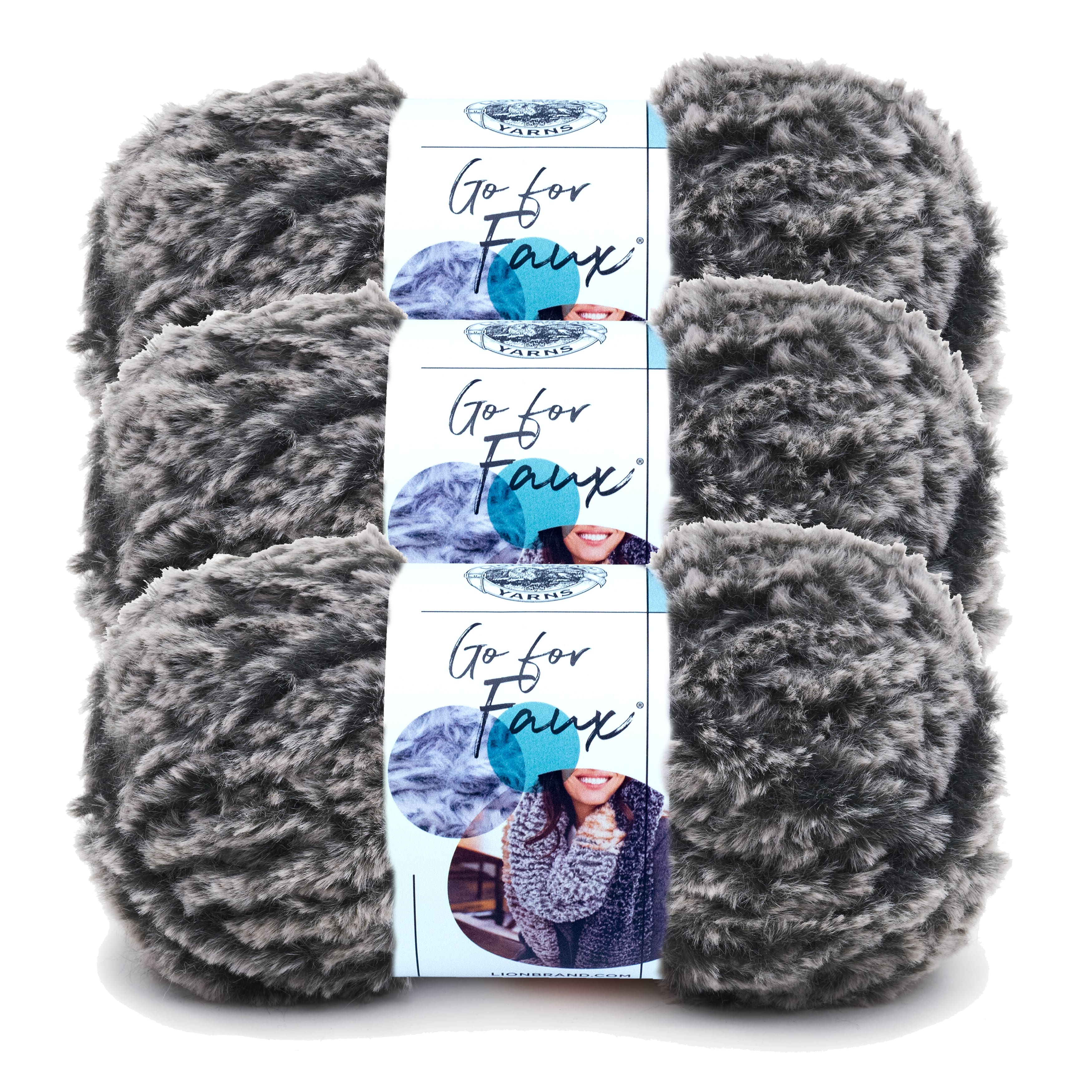 Lion Brand Go For Faux Thick & Quick Yarn-Blue Bengal, 1 count