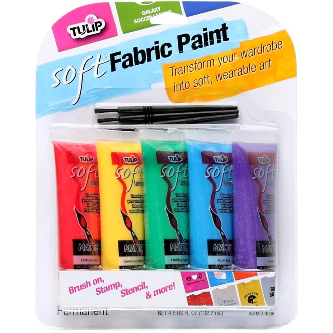 Tulip® Primary Soft® Fabric Paints, 5ct.