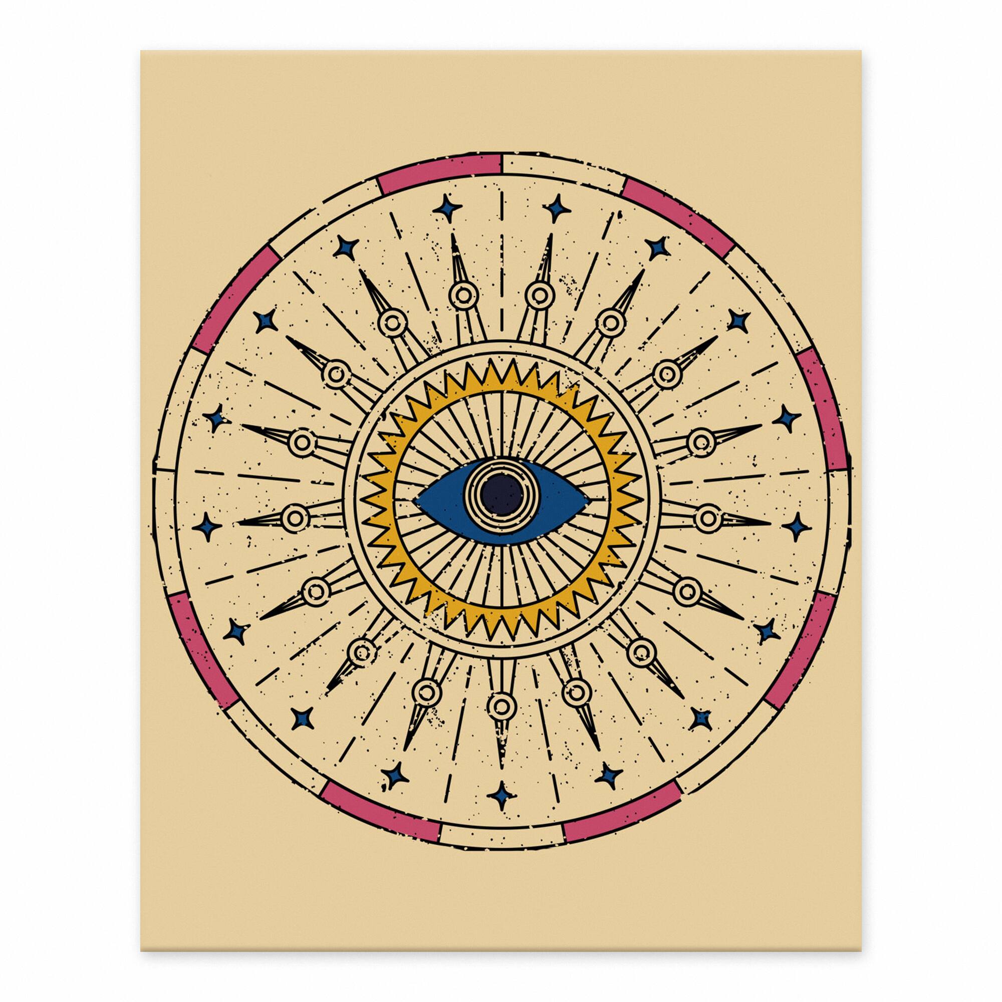 All Seeing Eye Design 4 8" x 10" Tabletop Canvas