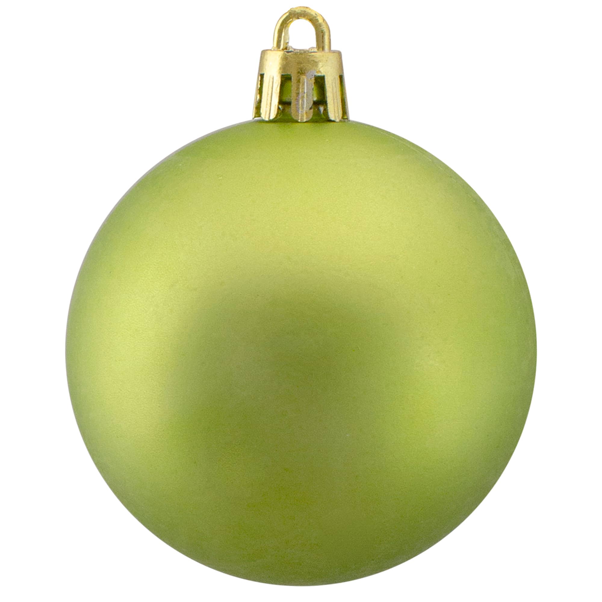 60ct Matte Green Kiwi Shatterproof Ball Ornaments
