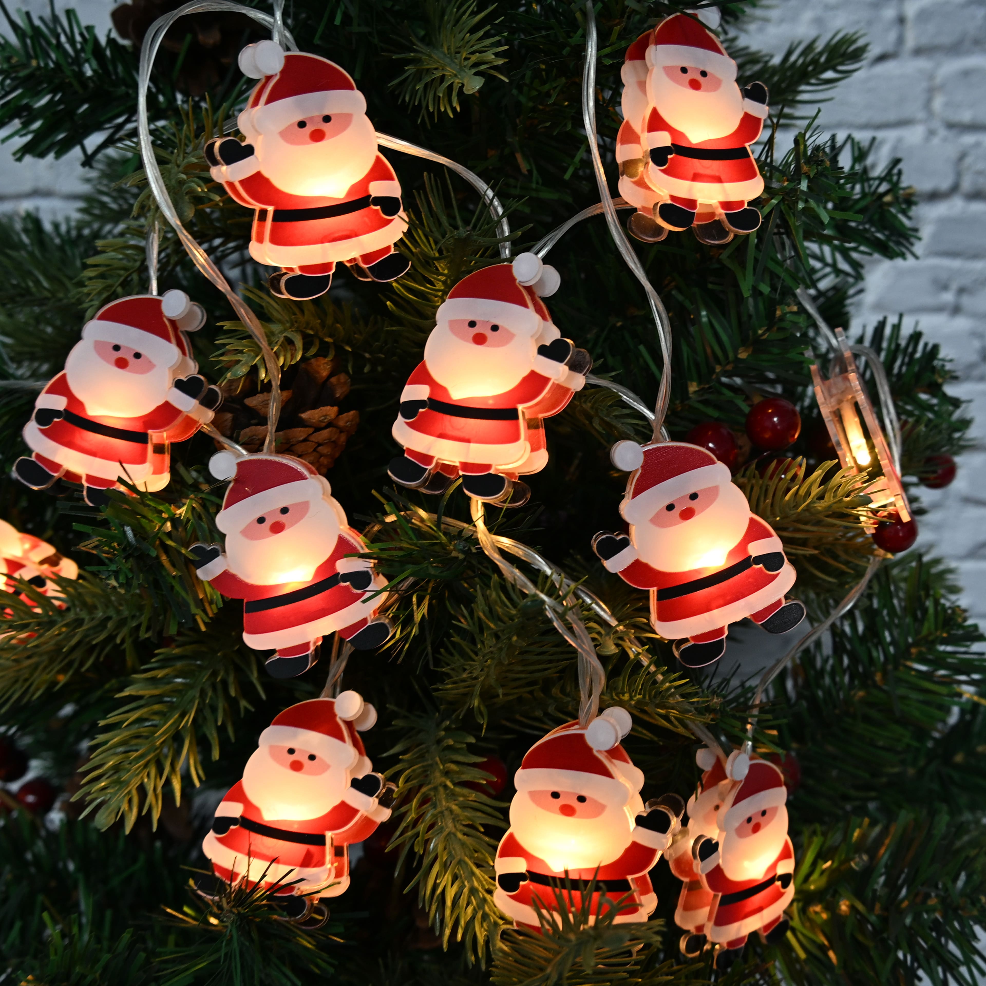 12ct. Double-Sided Santa Icon String Lights by Ashland&#xAE;