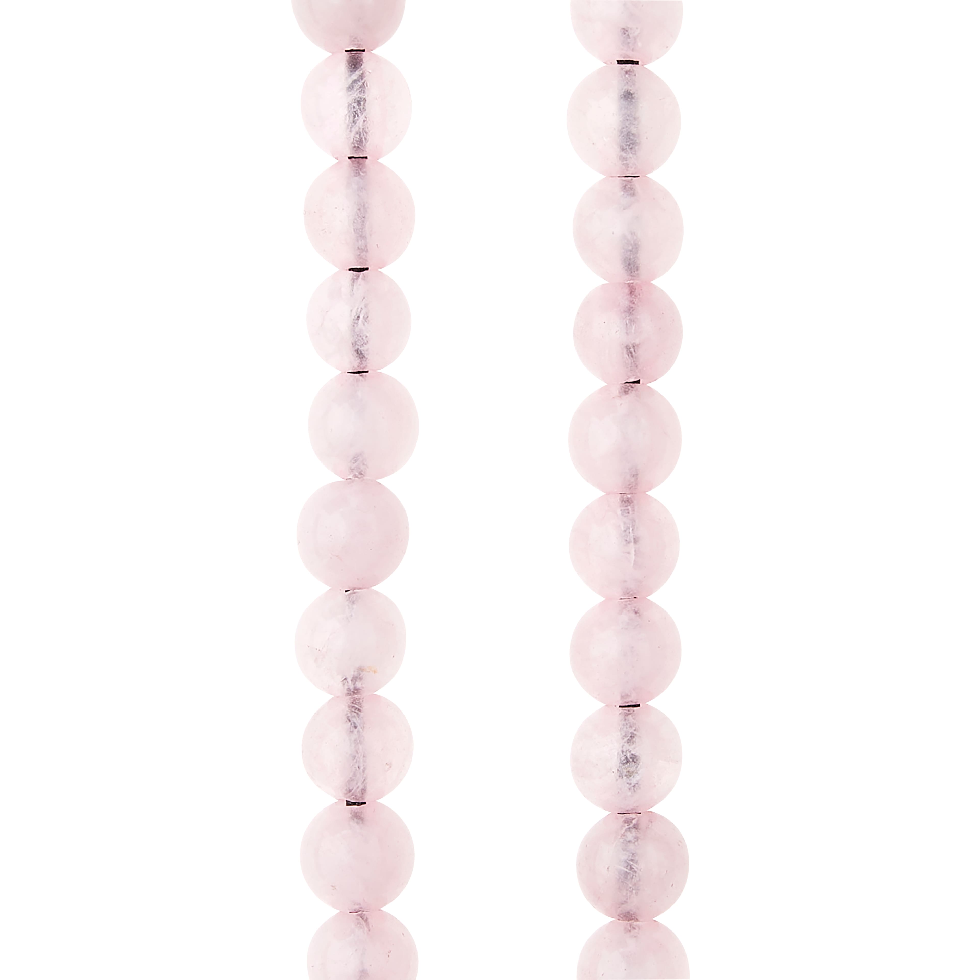 6 Pack: Rose Quartz Round Beads, 8mm by Bead Landing™