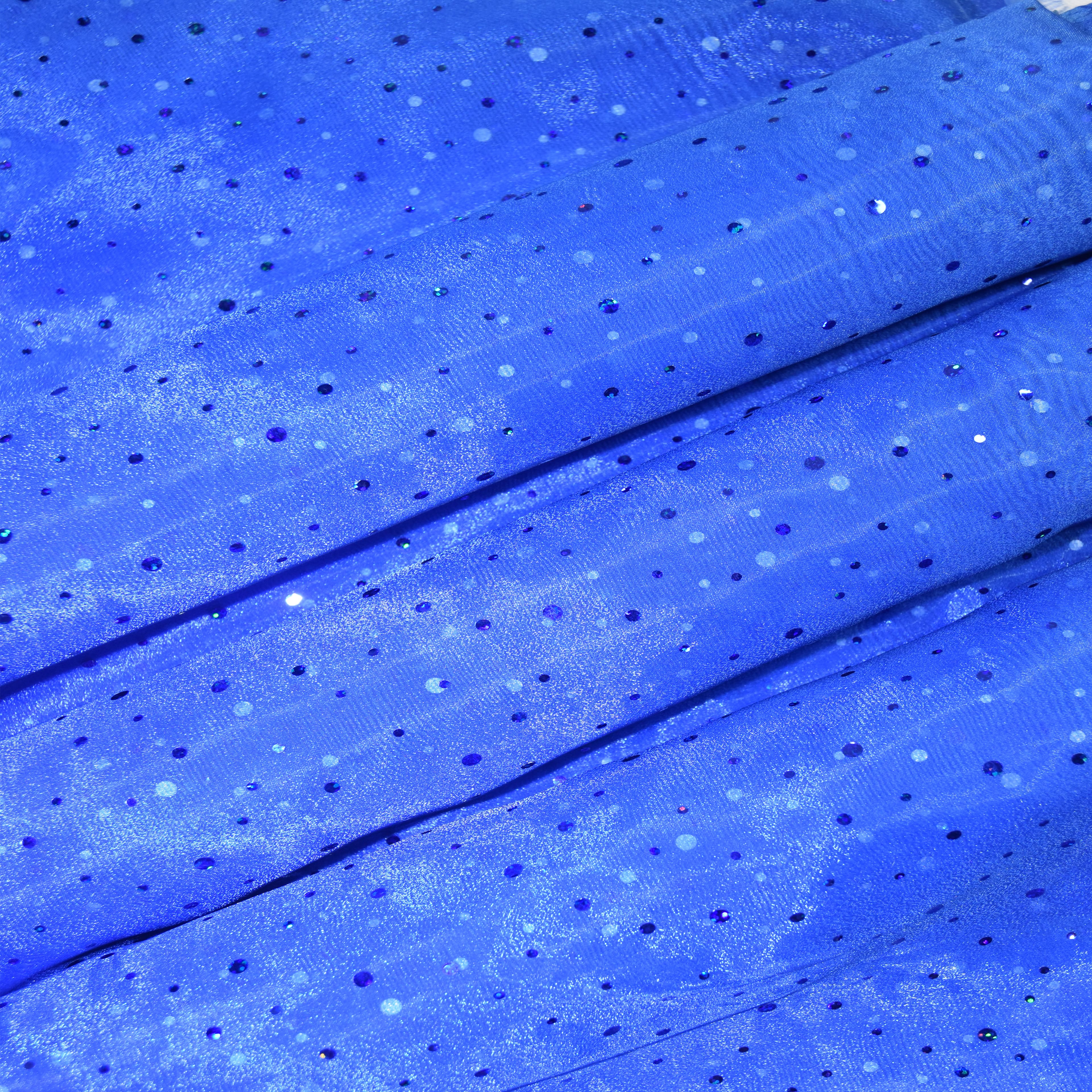 Feldman Blue Dot Organza