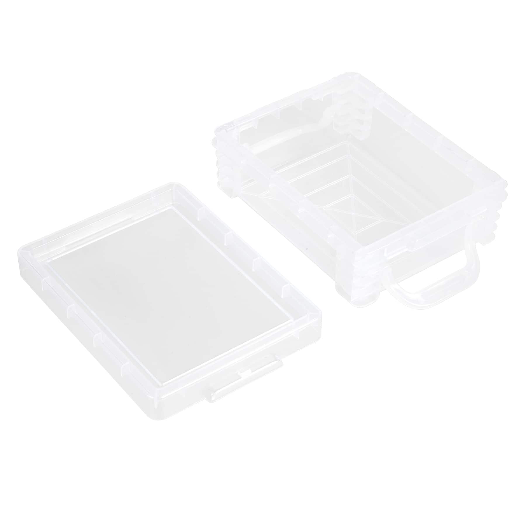 5 Super Stacker Crayon Boxes/Clear Plastic Small Storage Container/Homeschool