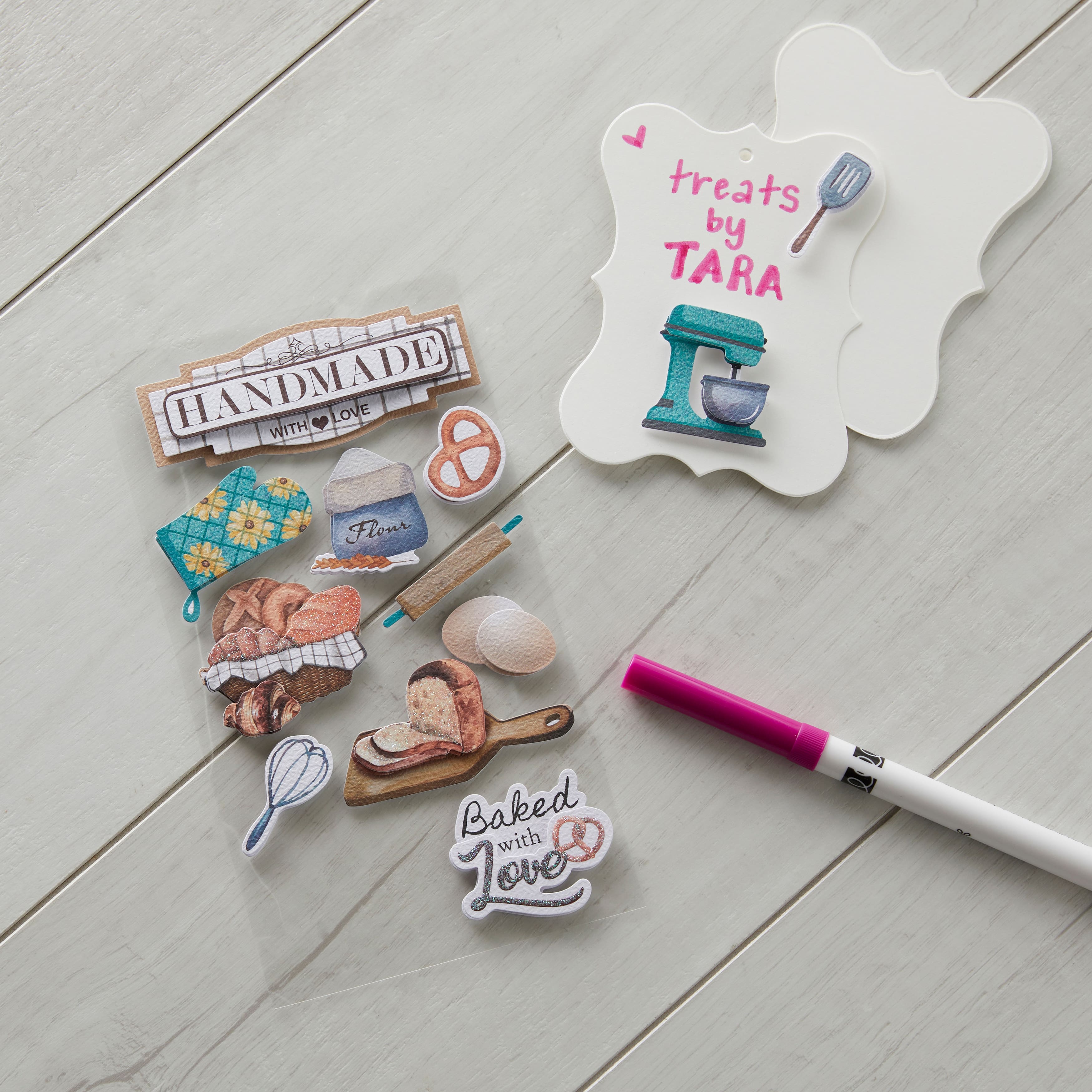 Baked with Love Dimensional Stickers by Recollections™