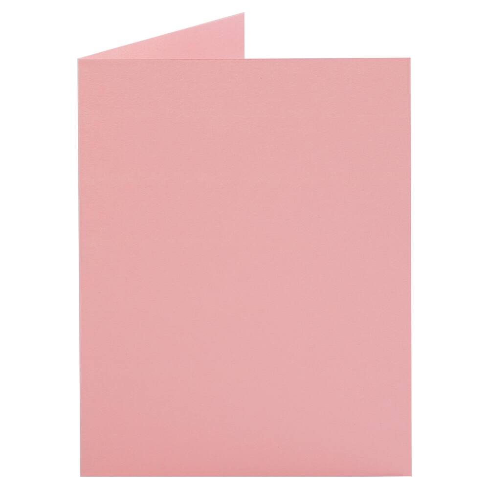 JAM Paper 4.375" x 5.438" Baby Pink Pastel Base Blank Foldover Cards, 500ct.