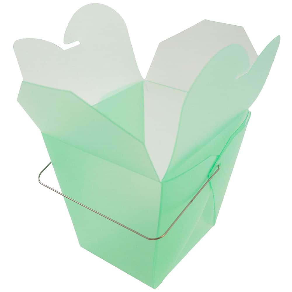 JAM Paper Green Large Plastic Chinese Takeout Container, 6ct.
