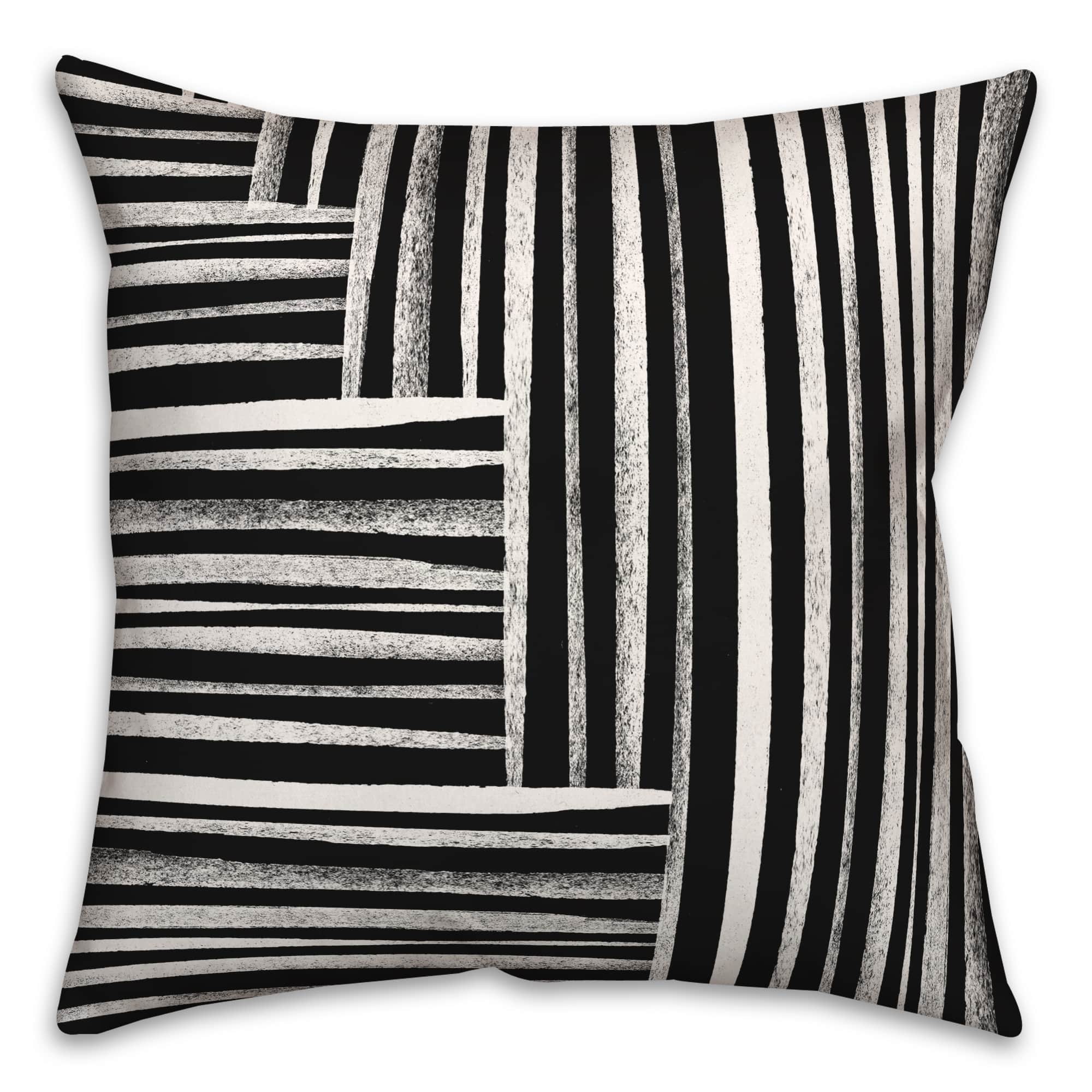 Distressed Lines Pattern 18" x 18" Throw Pillow