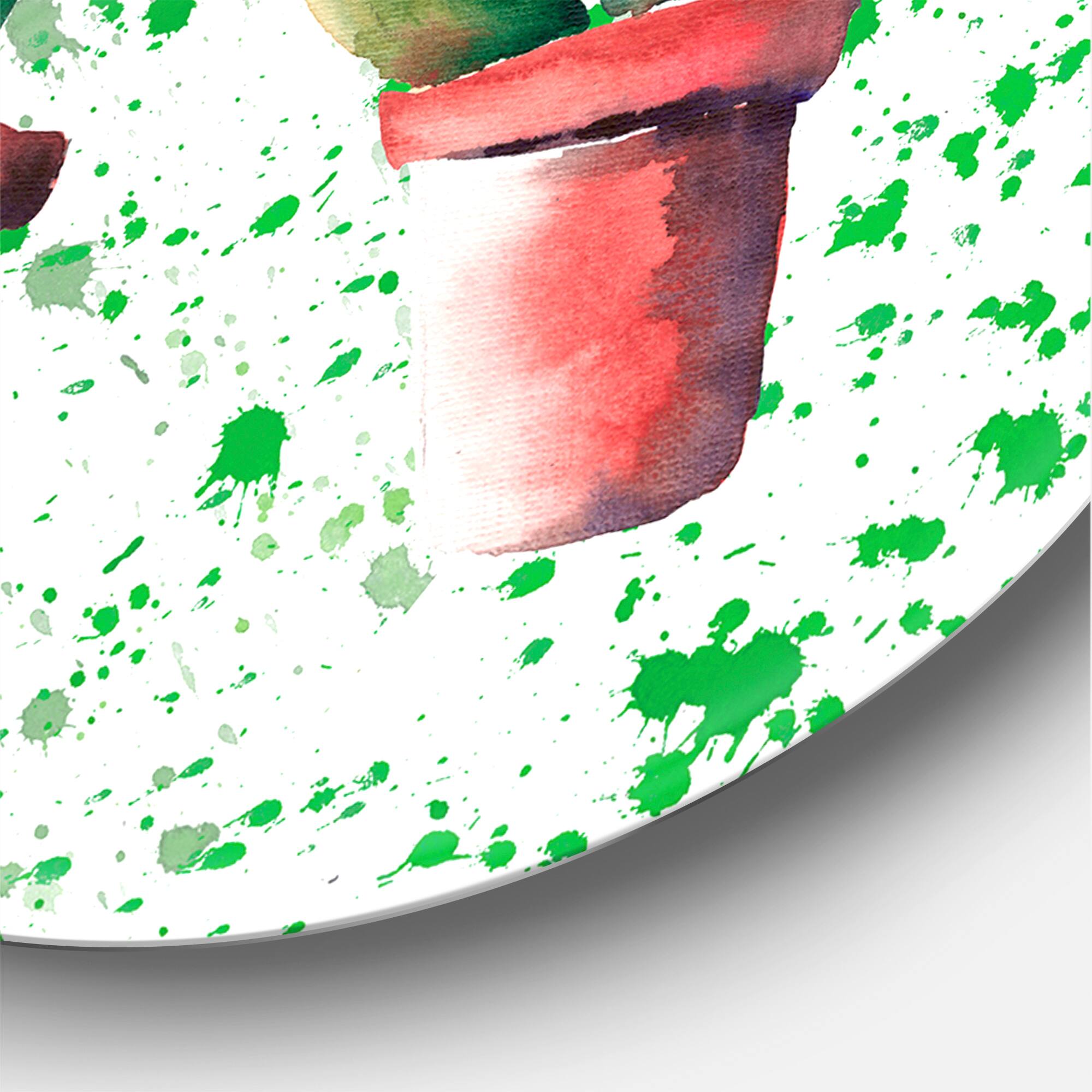 Designart - Three Cacti In Clay Pots