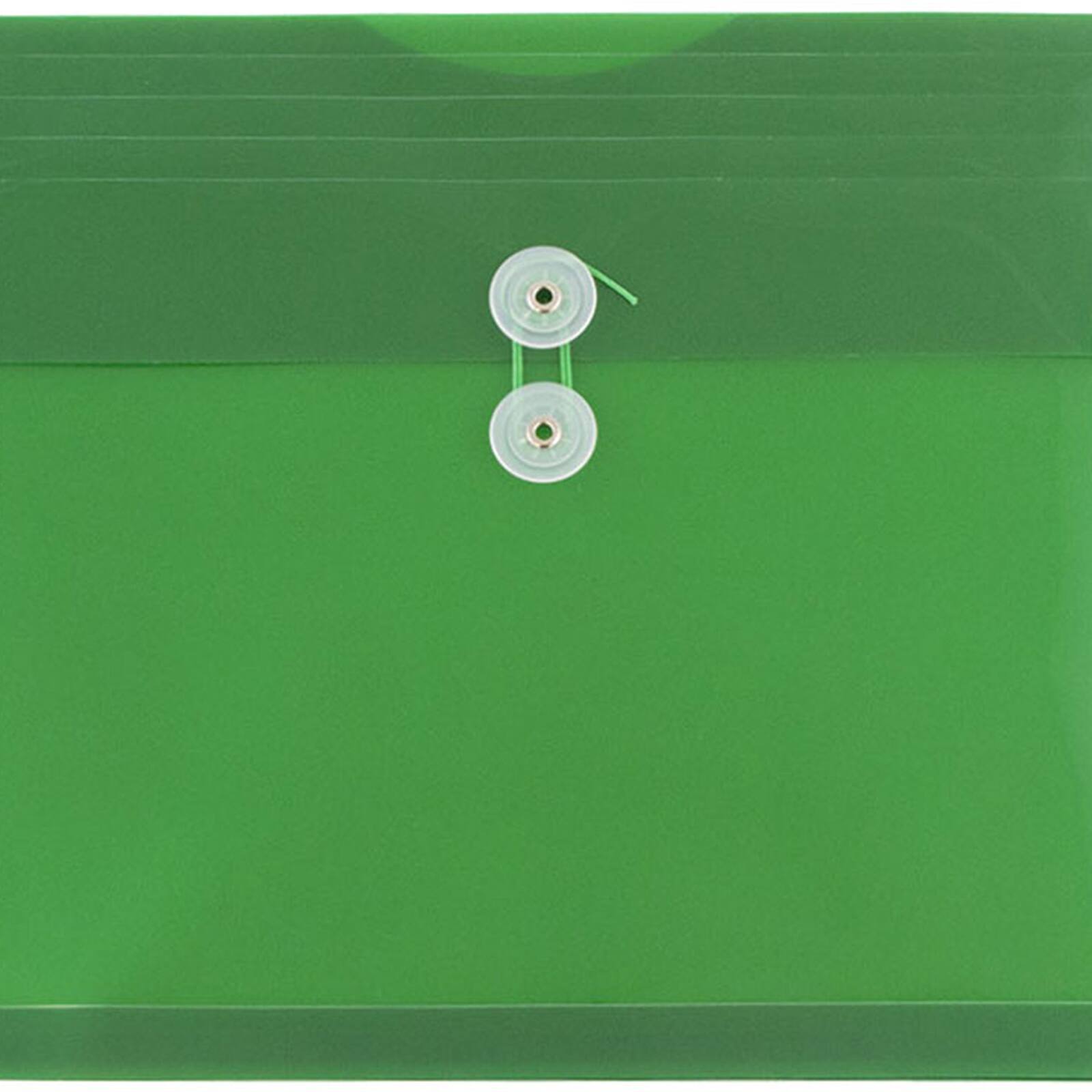 JAM Paper Booklet Plastic Envelopes with Button and String Closure, 108ct.