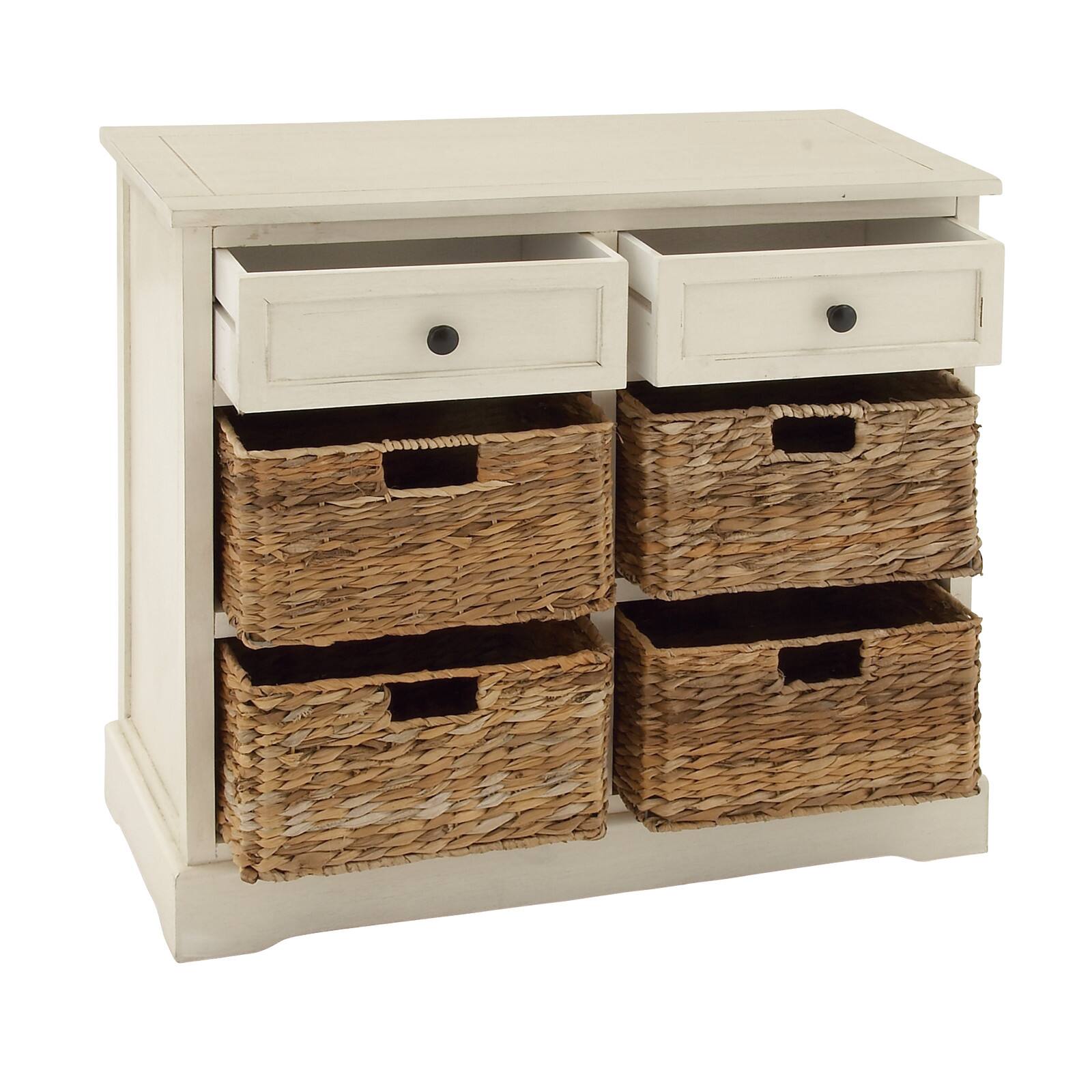 Traditional 4-Basket Storage Cabinet