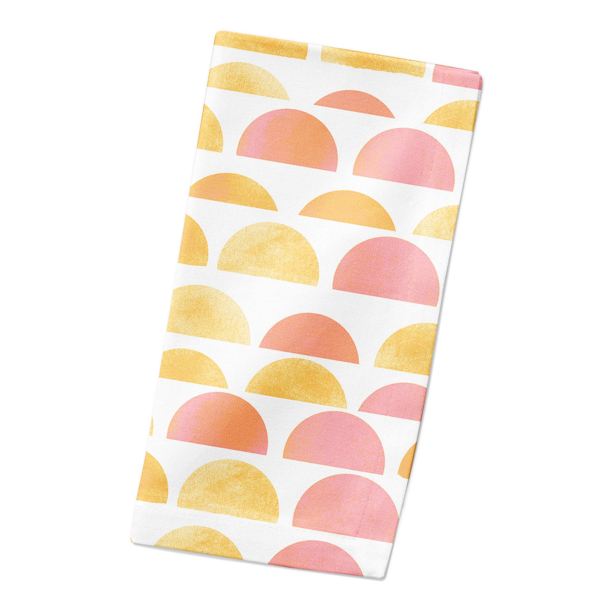 Half Circle Pattern 10" x 10" Cotton Twill Napkin