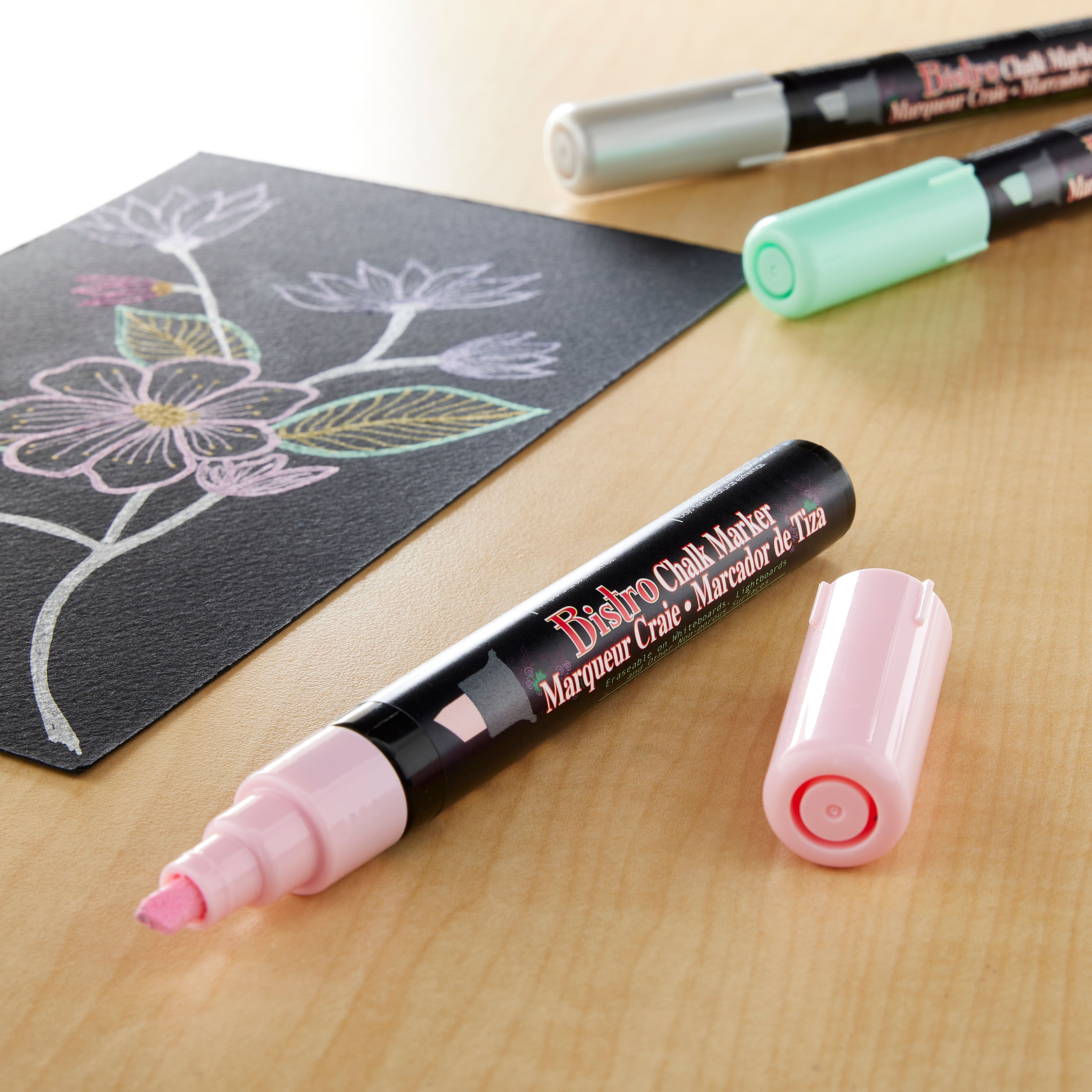 Uchida Bistro Chalk Marker Chisel Card Blush Pink
