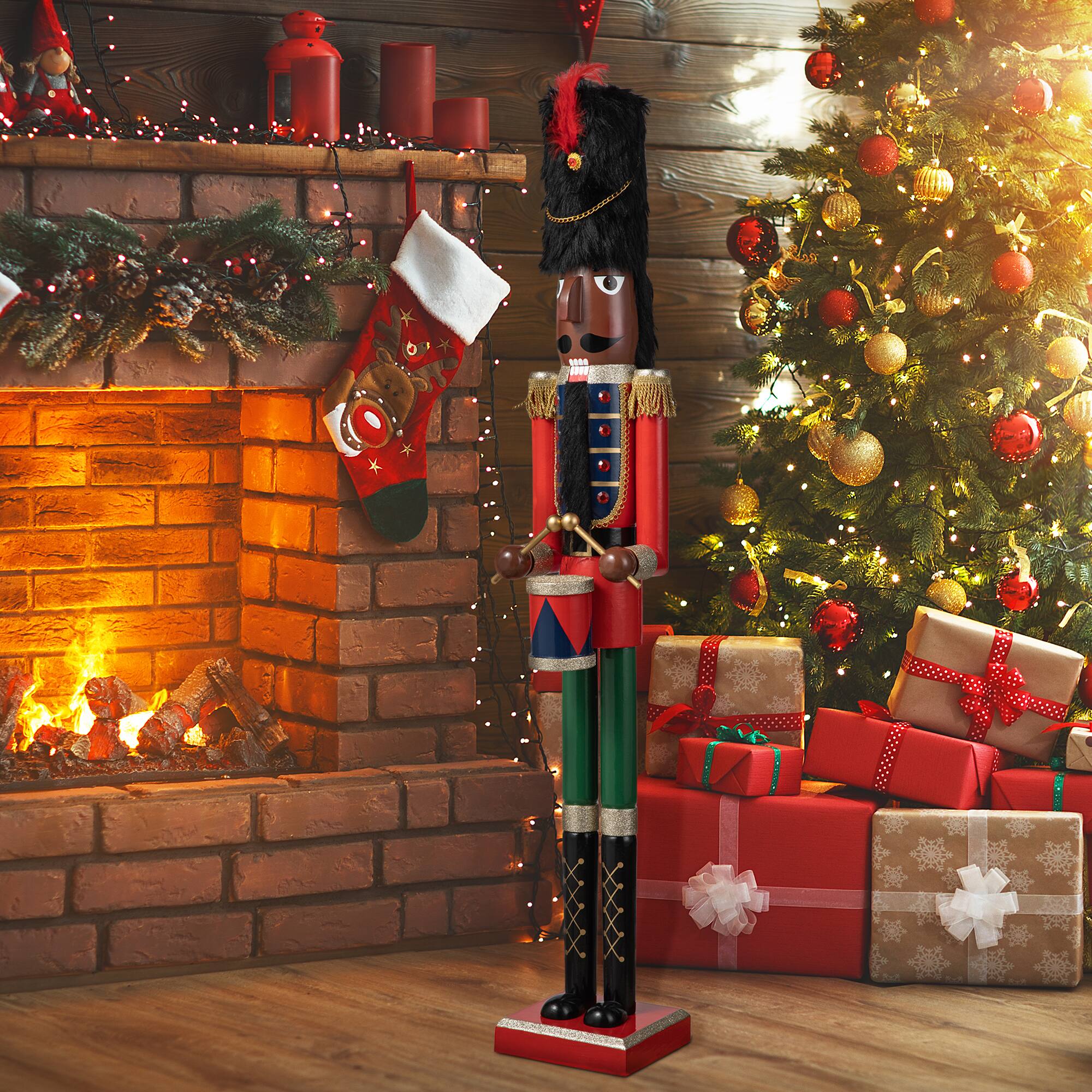 Glitzhome® 42" Wooden Christmas Soldier Nutcracker