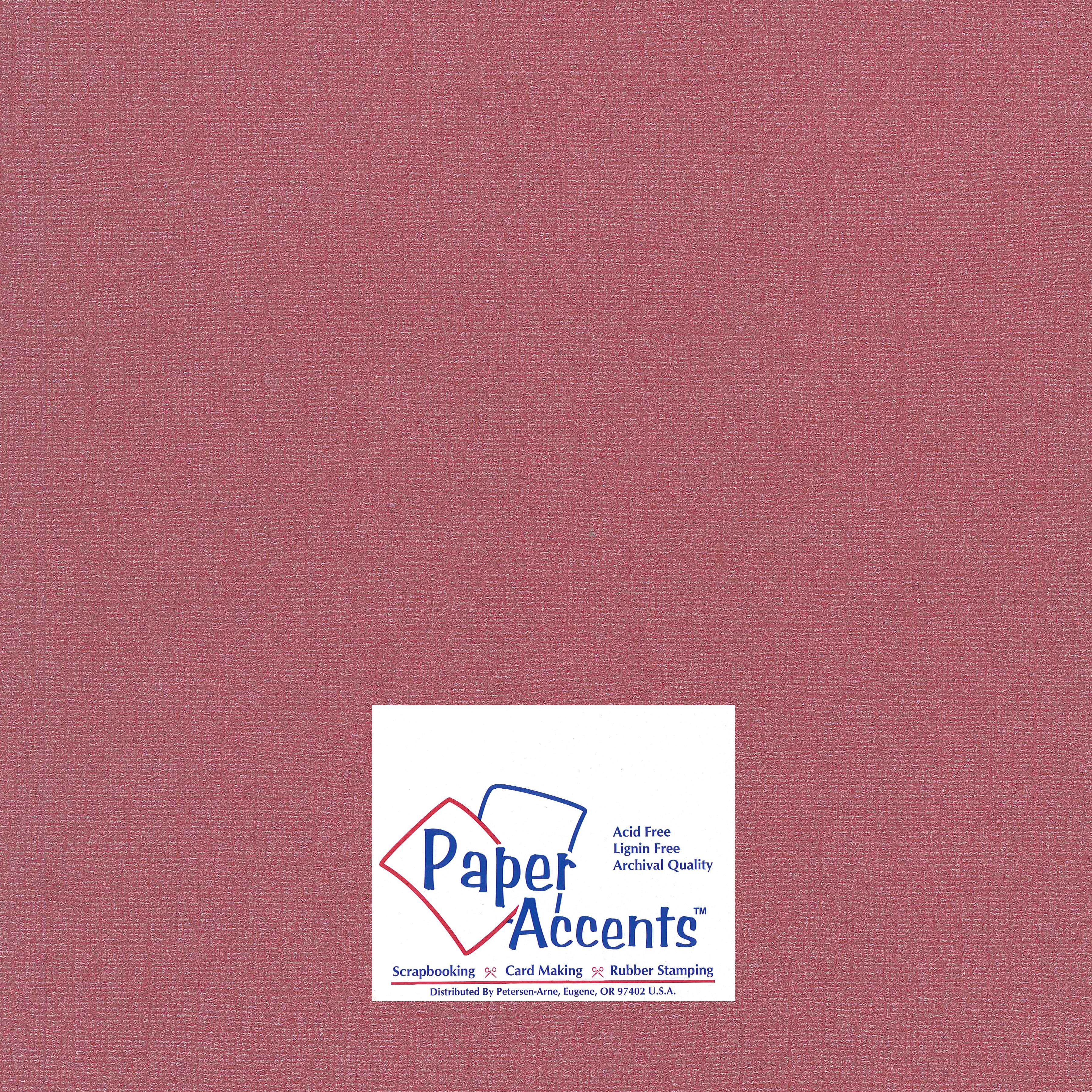 Paper Accents Cdstk Glimmer 12x12 80lb Exotic Red