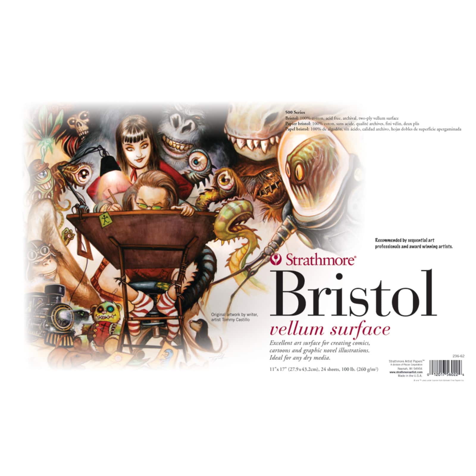 Strathmore® 300 Series Sequential Art Smooth Bristol Paper Pad, 11