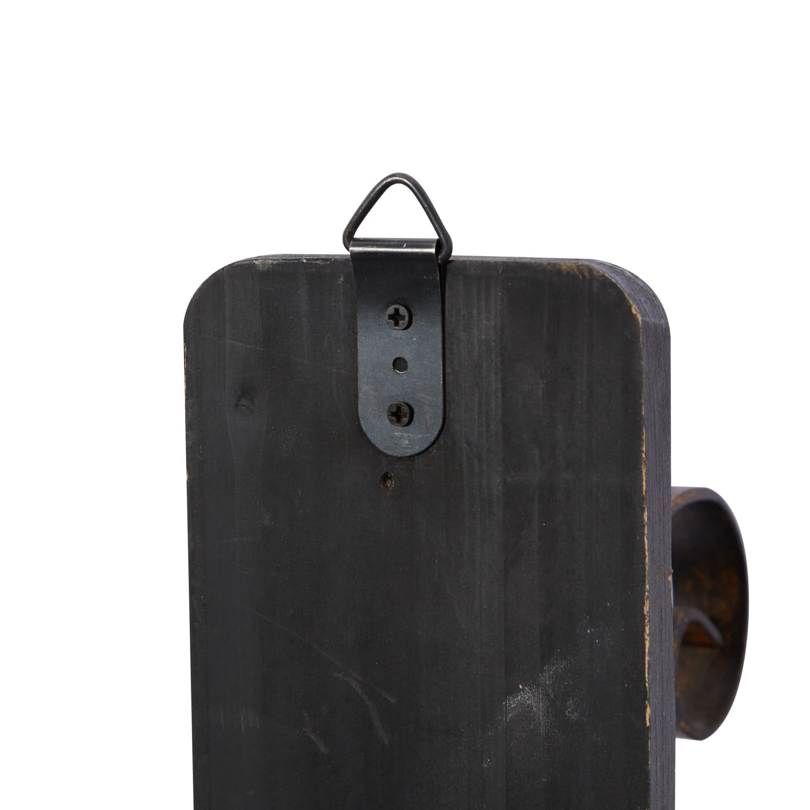 Black Iron Rustic Candle Wall Sconce, 36" x 8" x 5"