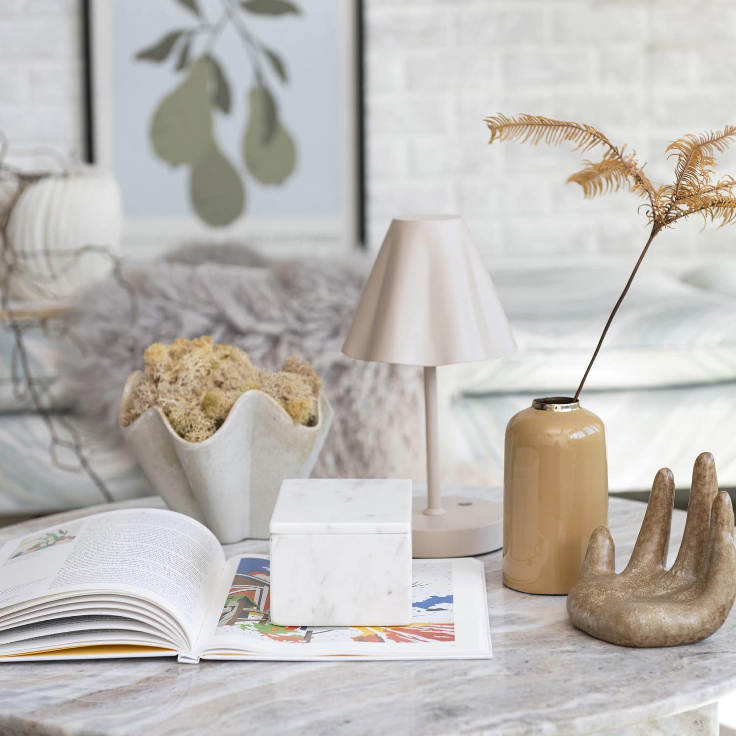 Hello Honey® 7.5" Cream Reactive Glaze Round Stoneware Ruffled Bowl