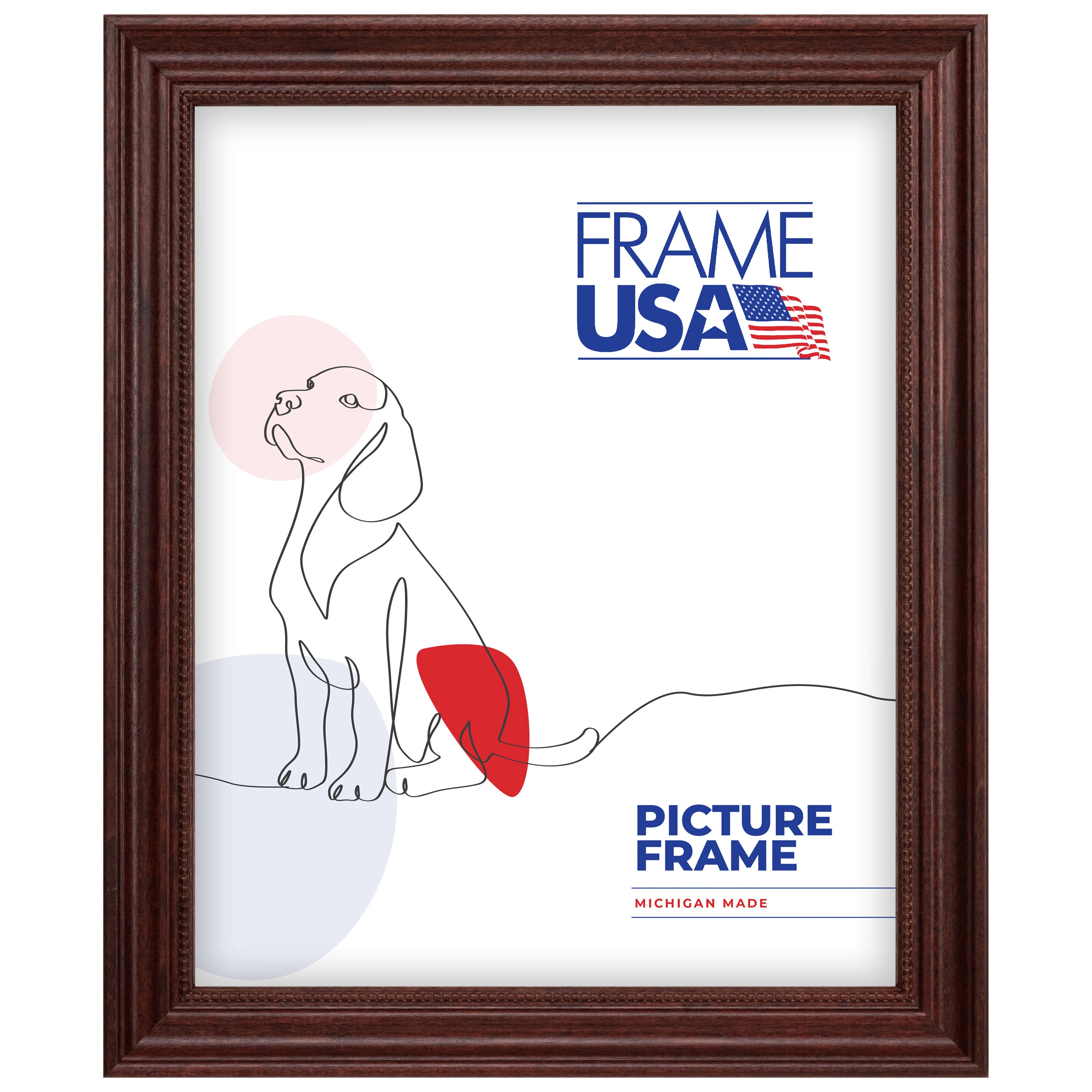 Frame USA Boardroom Cherry with Cherry Bead Single Image Picture Frame