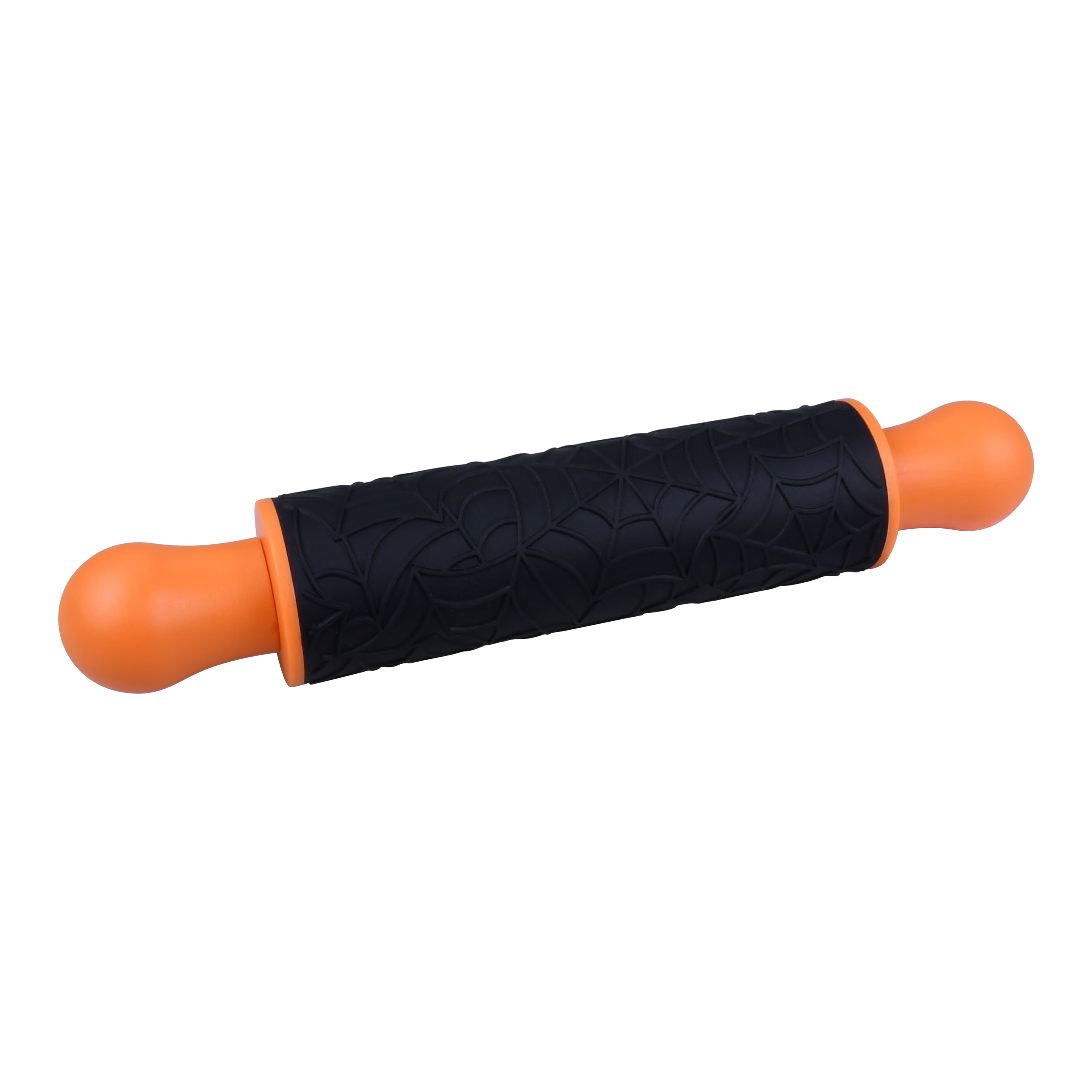 Orange &#x26; Black Spiderweb Silicone Rolling Pin by Makery&#x2122;