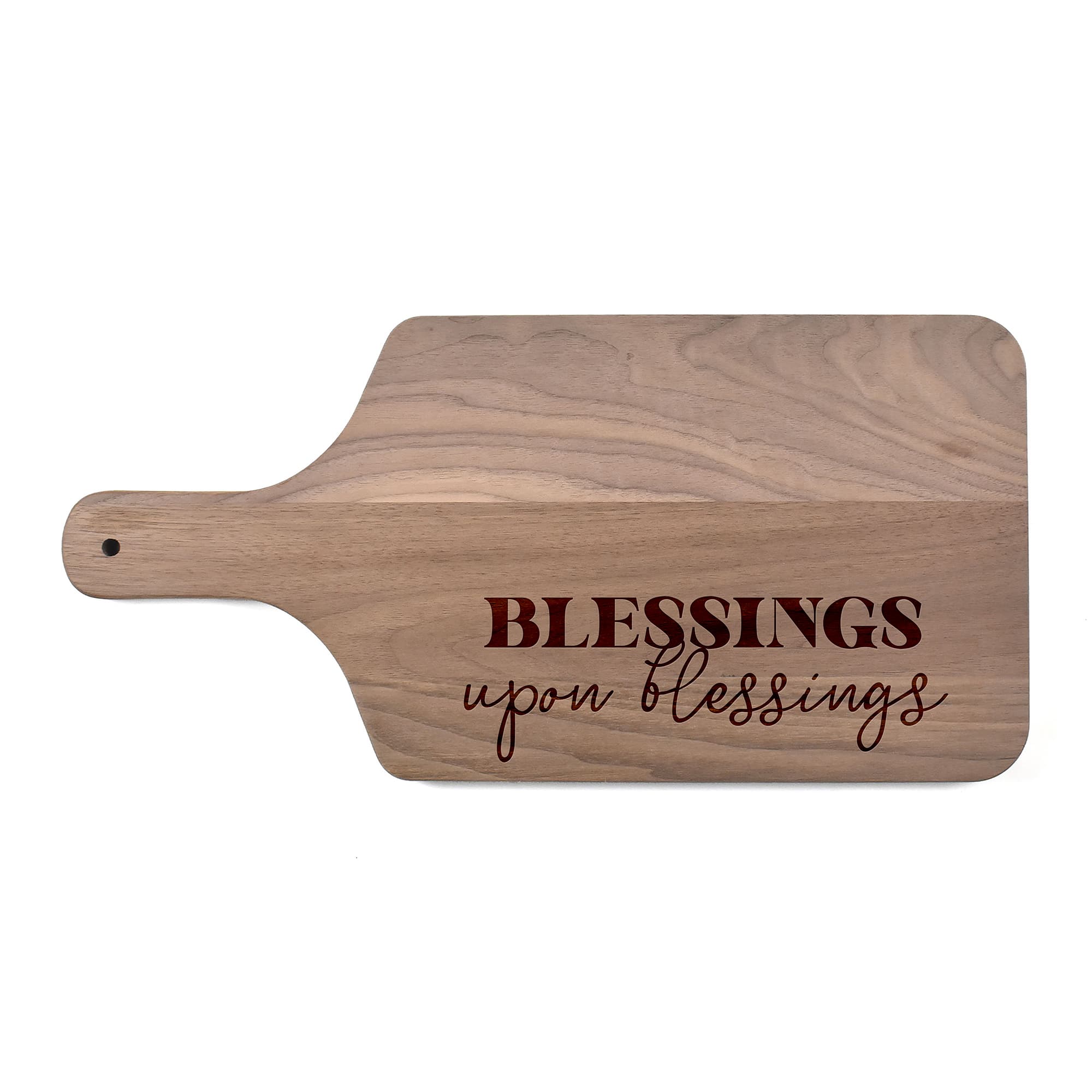 Walnut Blessings Paddle Cutting Board