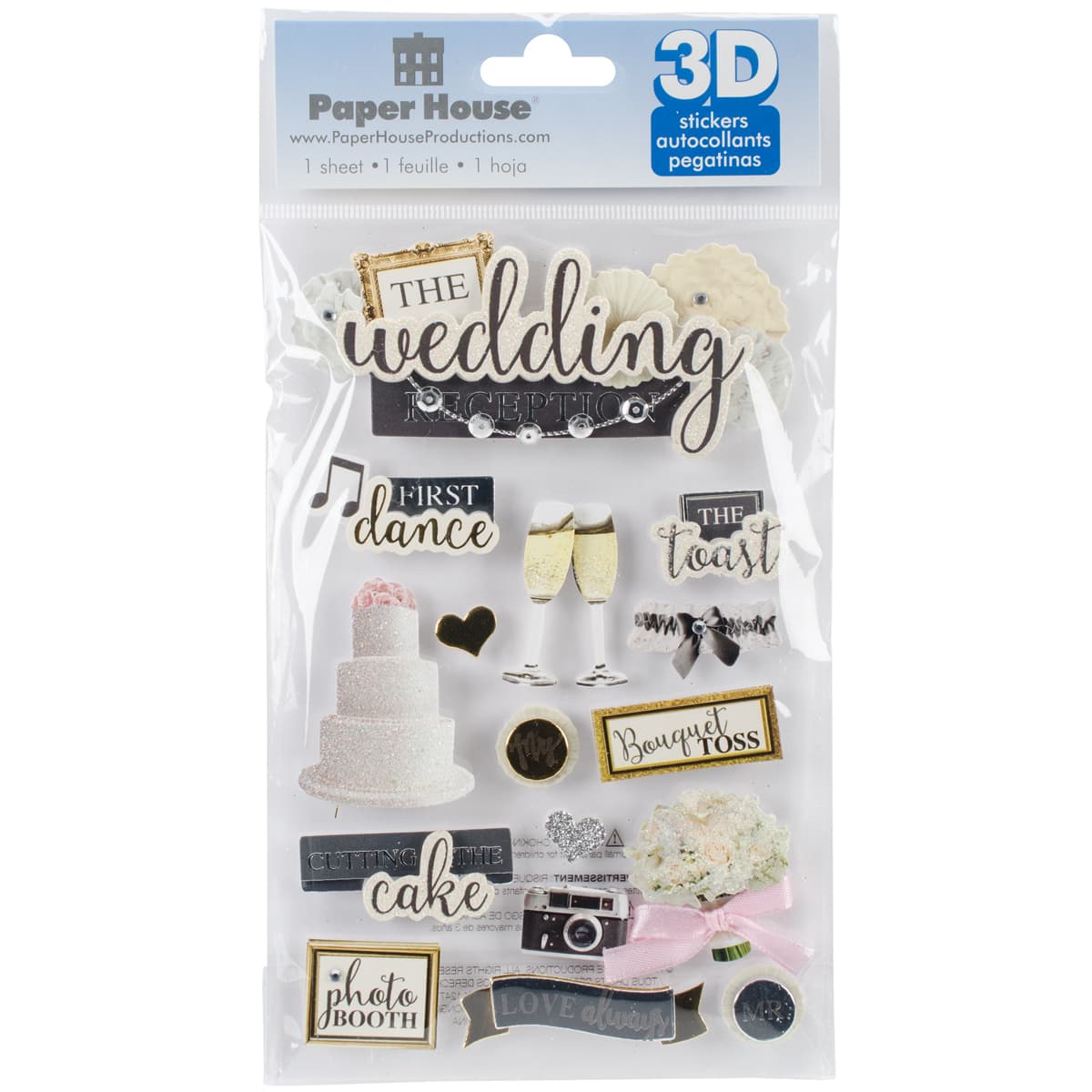 Paper House® Wedding Reception 3D Stickers