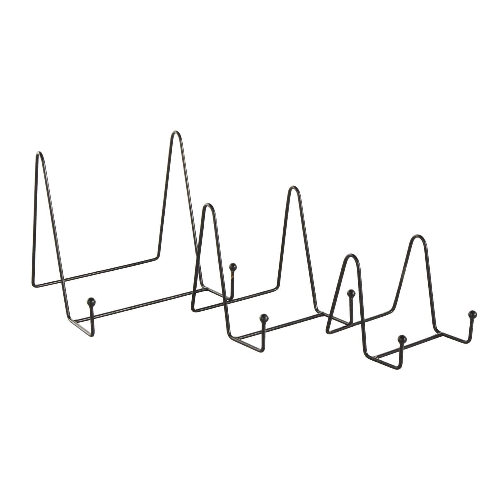 Black Metal Wide Triangle Display Easel Set