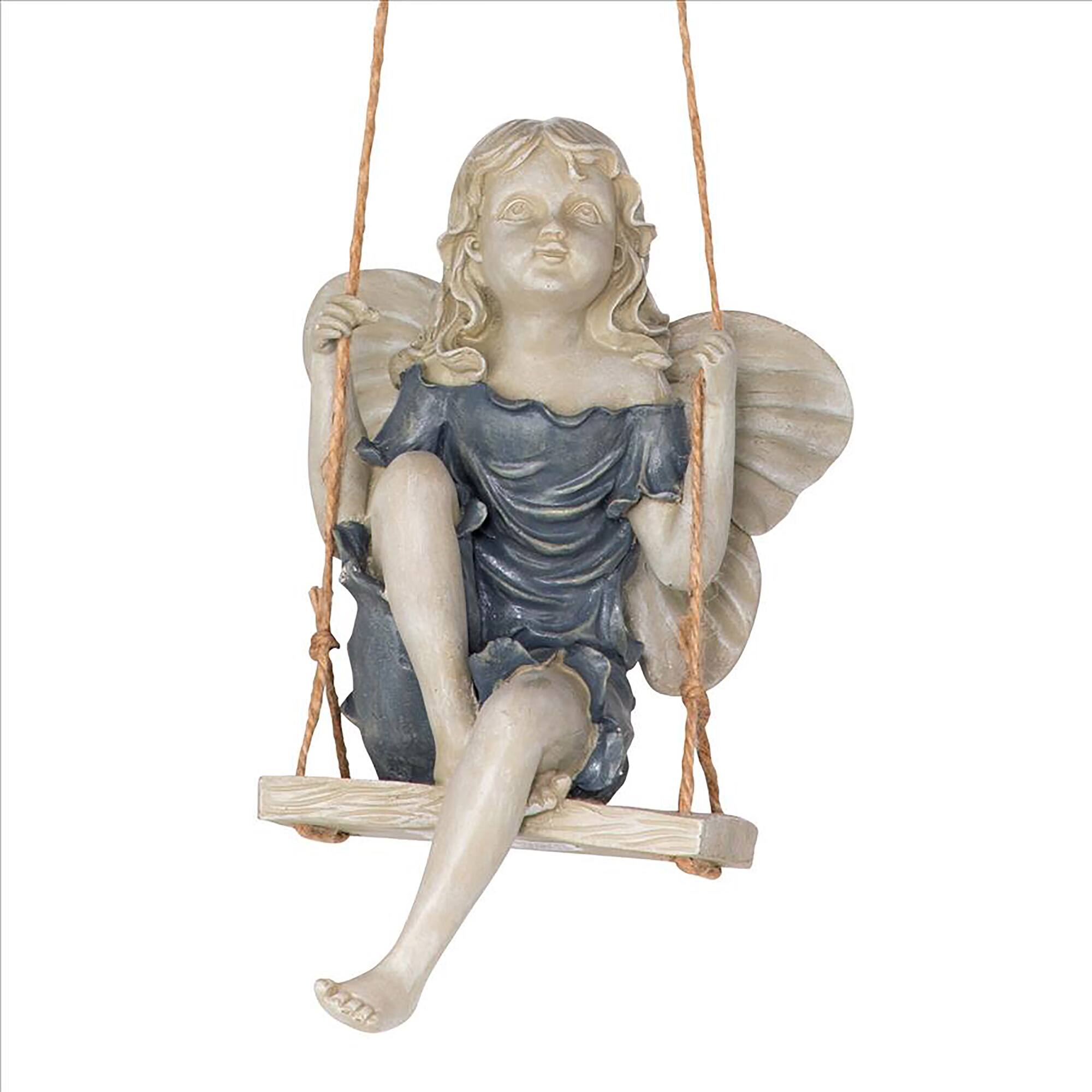 Design Toscano 11.5" Summertime Fairy on a Swing Statue