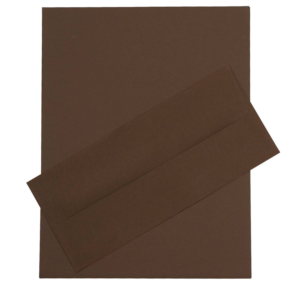 JAM Paper 8" x 11.5" Letter Paper & Envelopes #10 Business Stationery Set, 50ct.