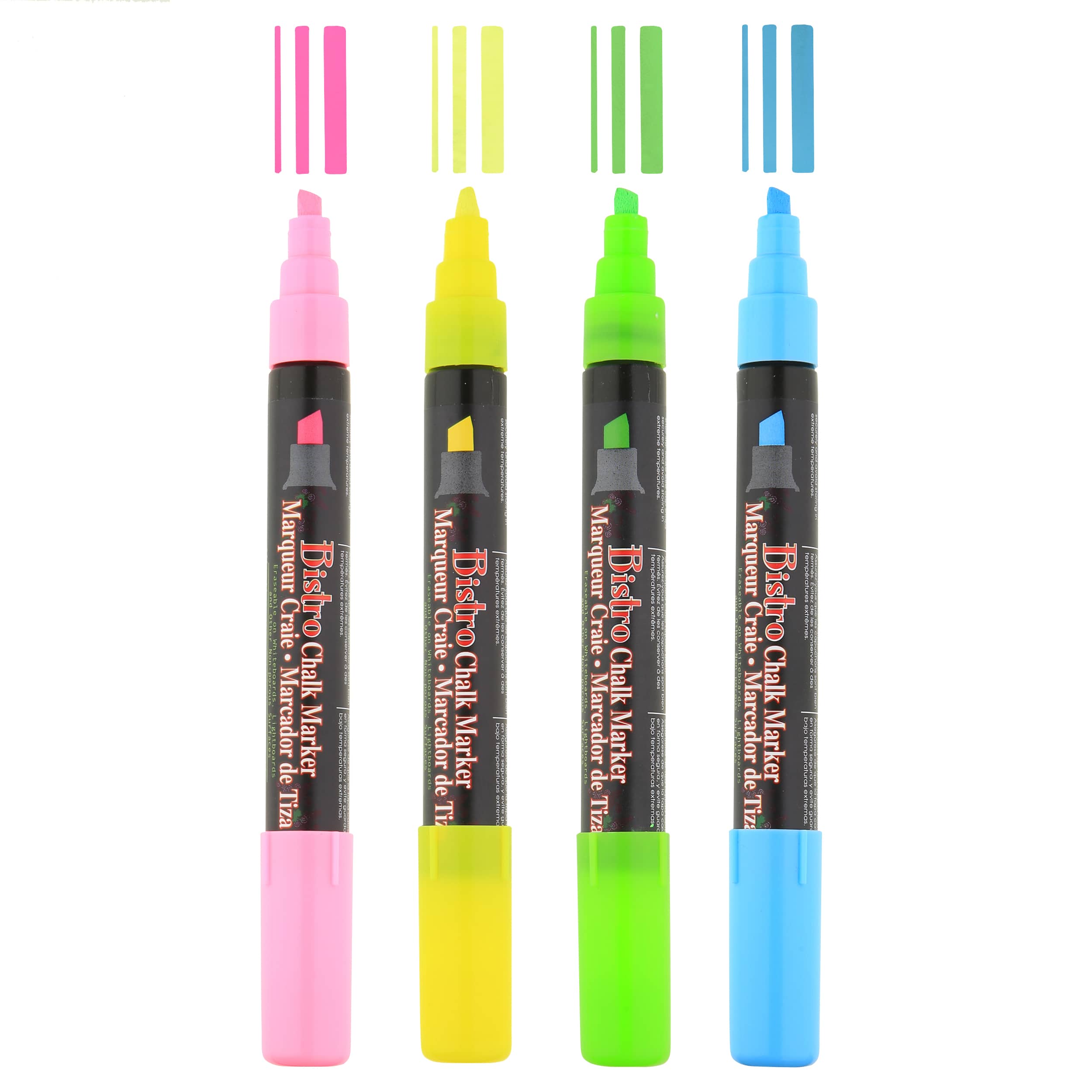 6 Packs: 4 ct. (24 total) Marvy&#xAE; Uchida Bistro Neon Chisel Tip Chalk Marker Set