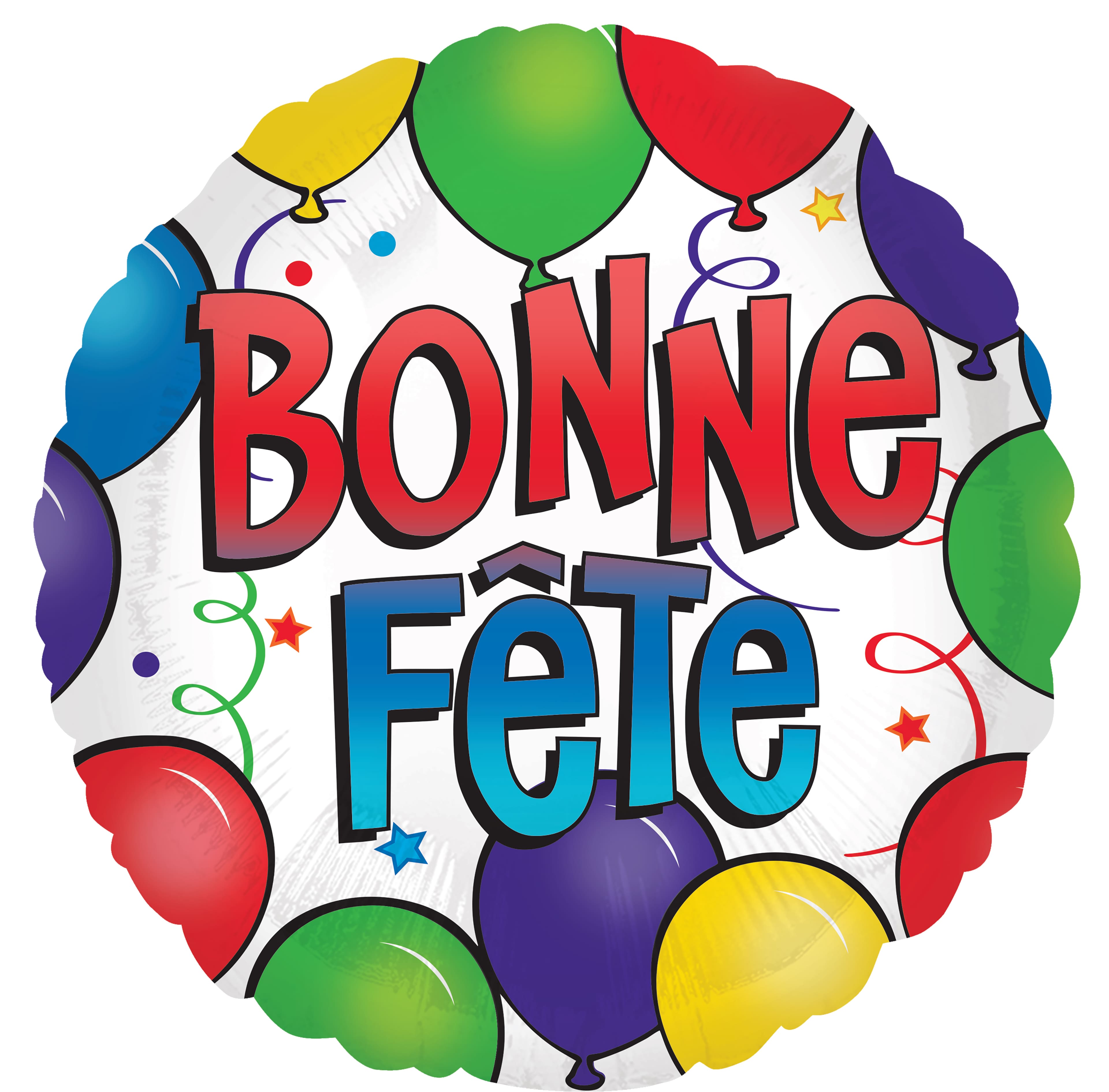 Ballon métallisé « Bonne Fête » de 43,2 cm