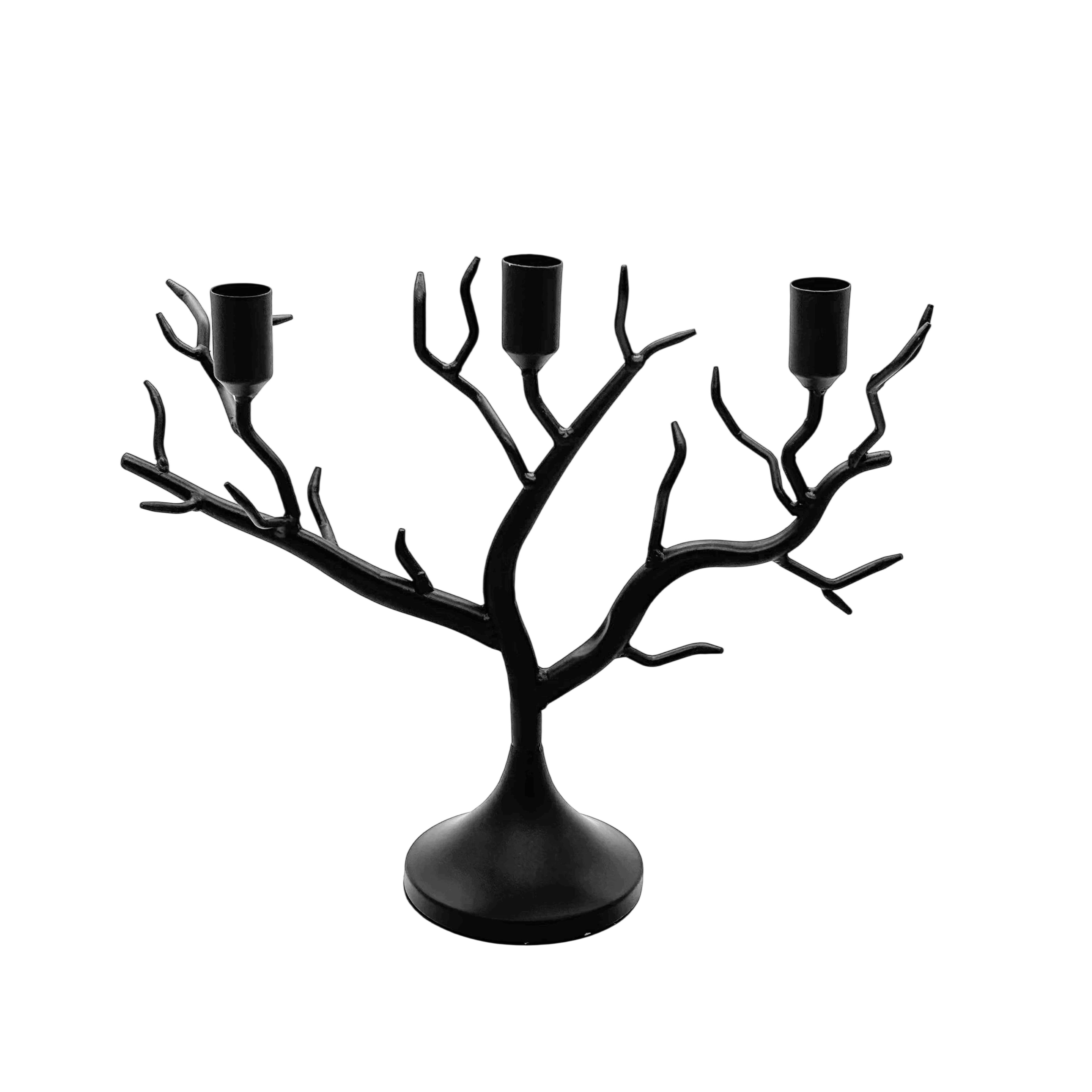 13&#x22; Black Tree Metal Taper Candle Holder by Ashland&#xAE;