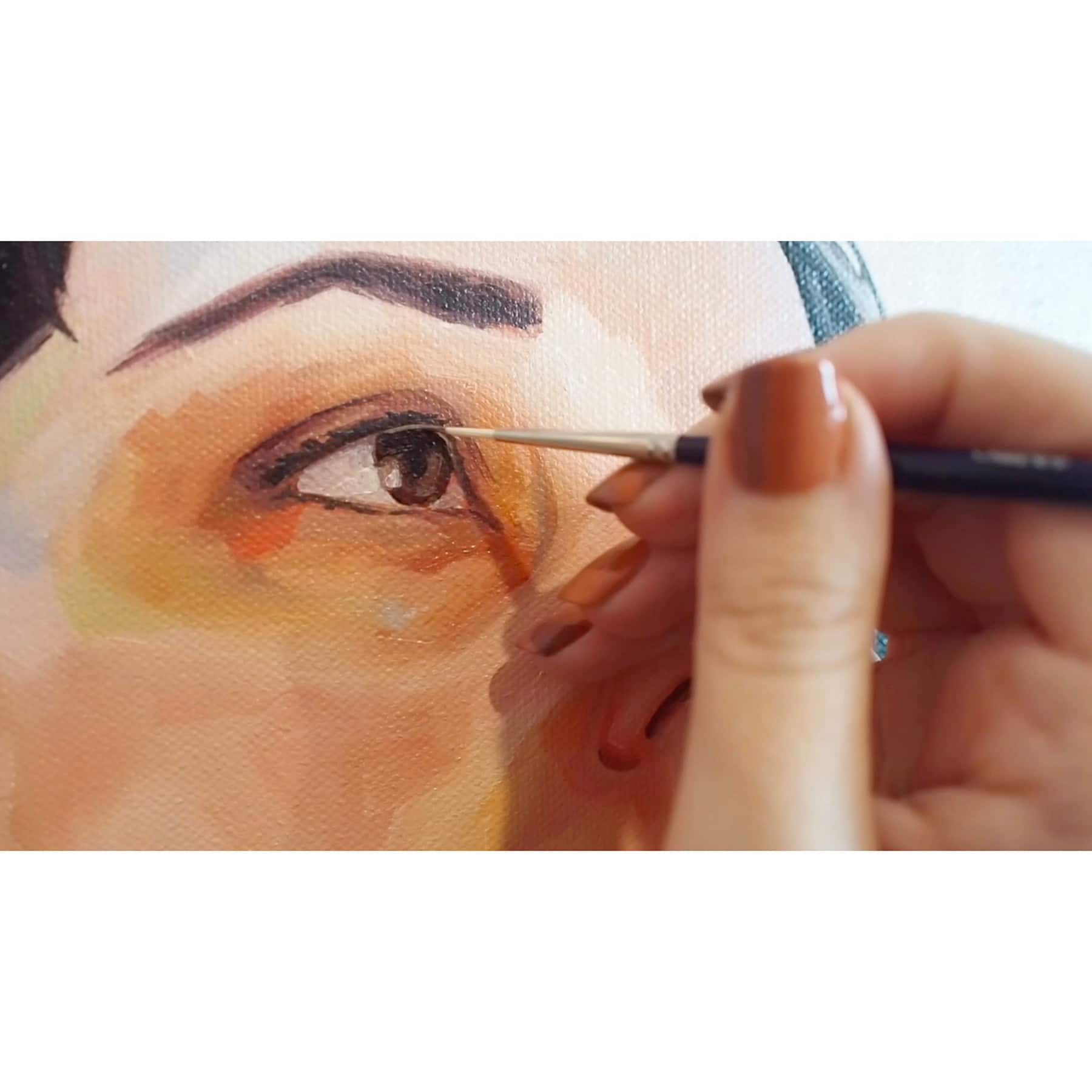 Silver Brush Limited Bristlon Short Handle Liner Brushes, Set of 6