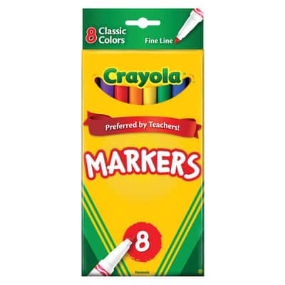 Crayola® Classic 8 Color Fine Line Marker Set | Michaels®