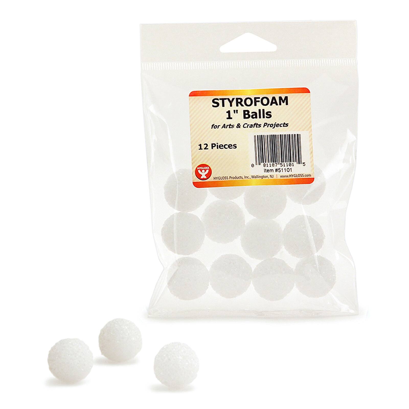 Hygloss® Styrofoam Balls, 8 packs of 12