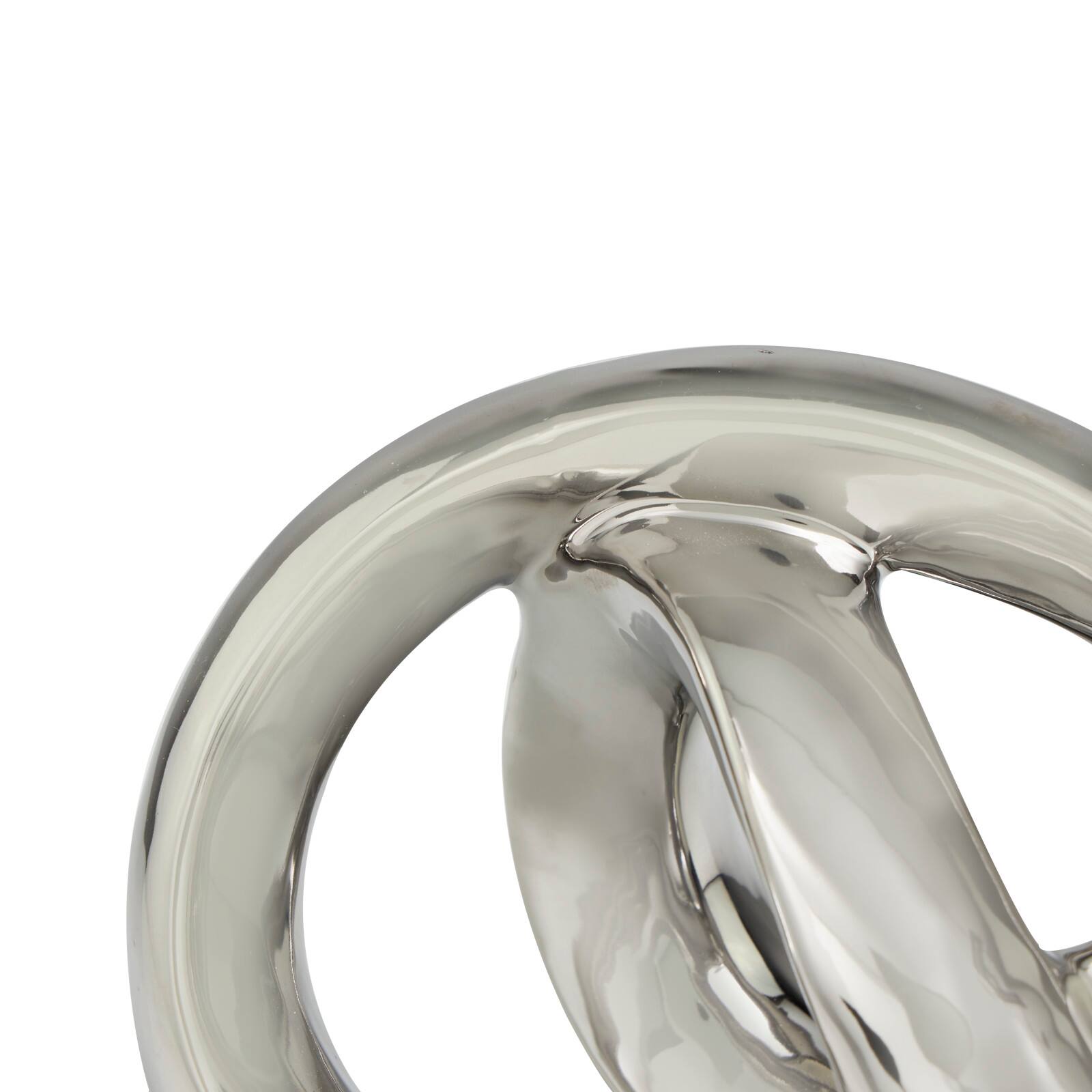 11" Ceramic Infinity Loop Abstract Sculpture