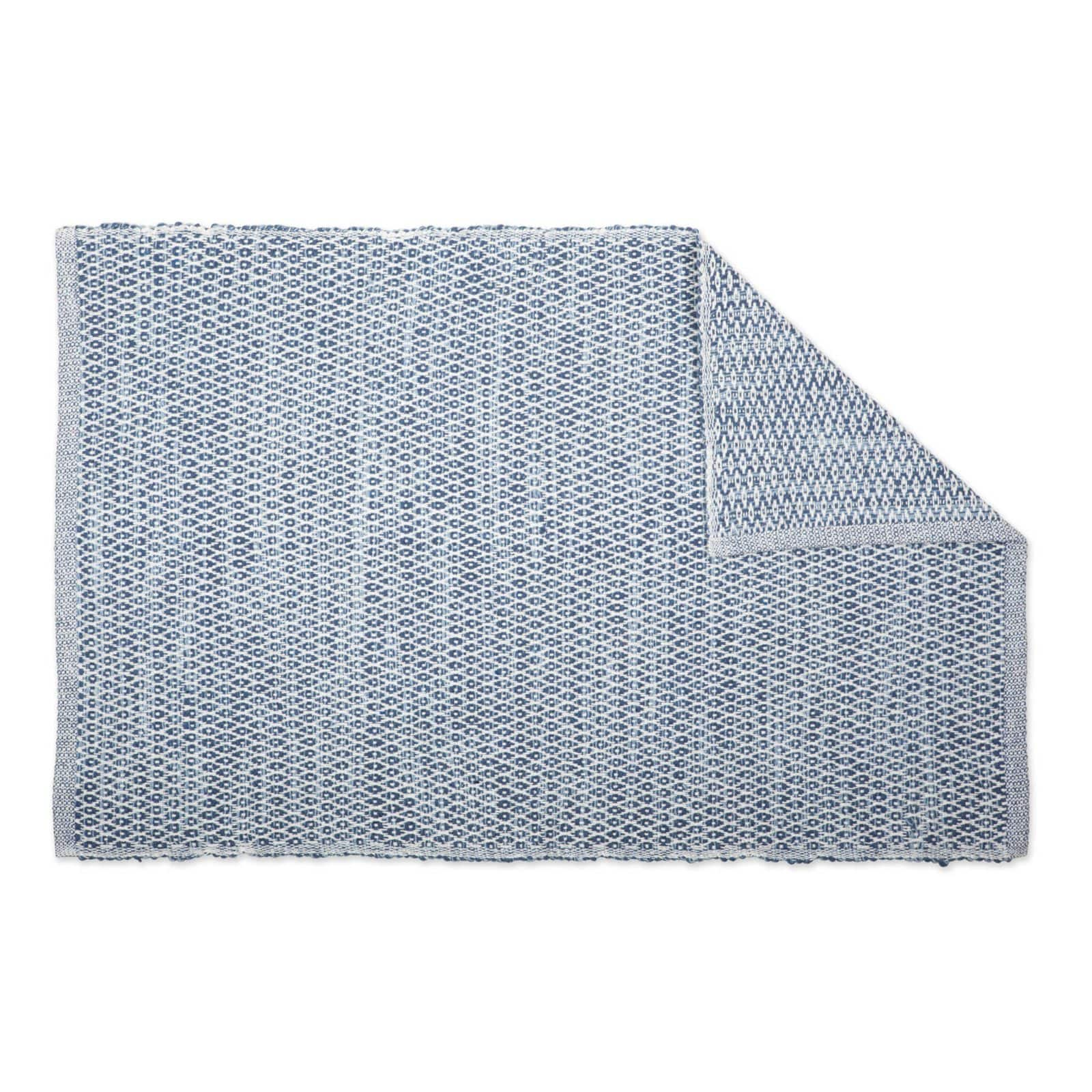 DII&#xAE; French Blue Diamond Recycled Yarn Rug, 2ft. x 3ft.