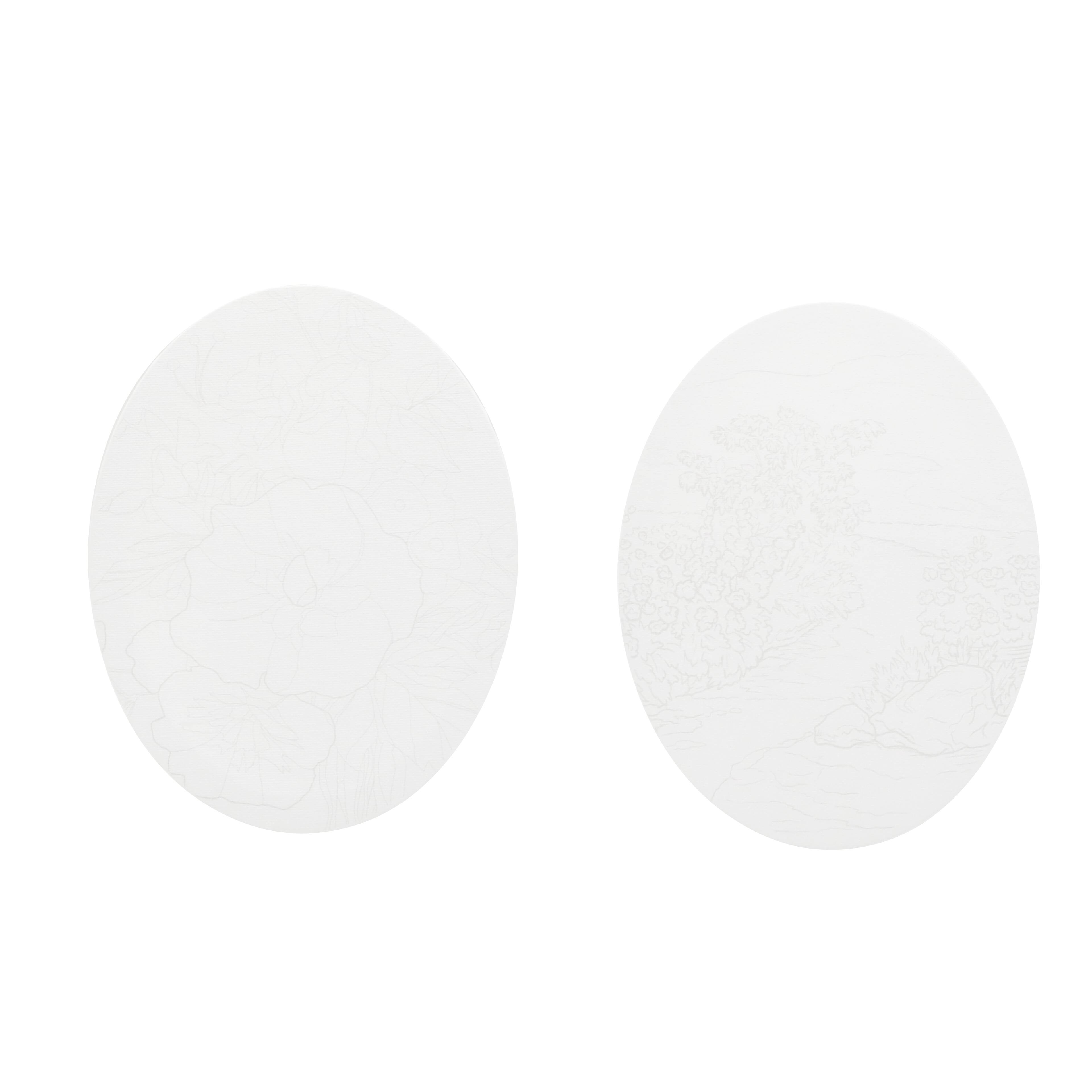 Floral Oval Canvas Painting Kit by Craft Smart®