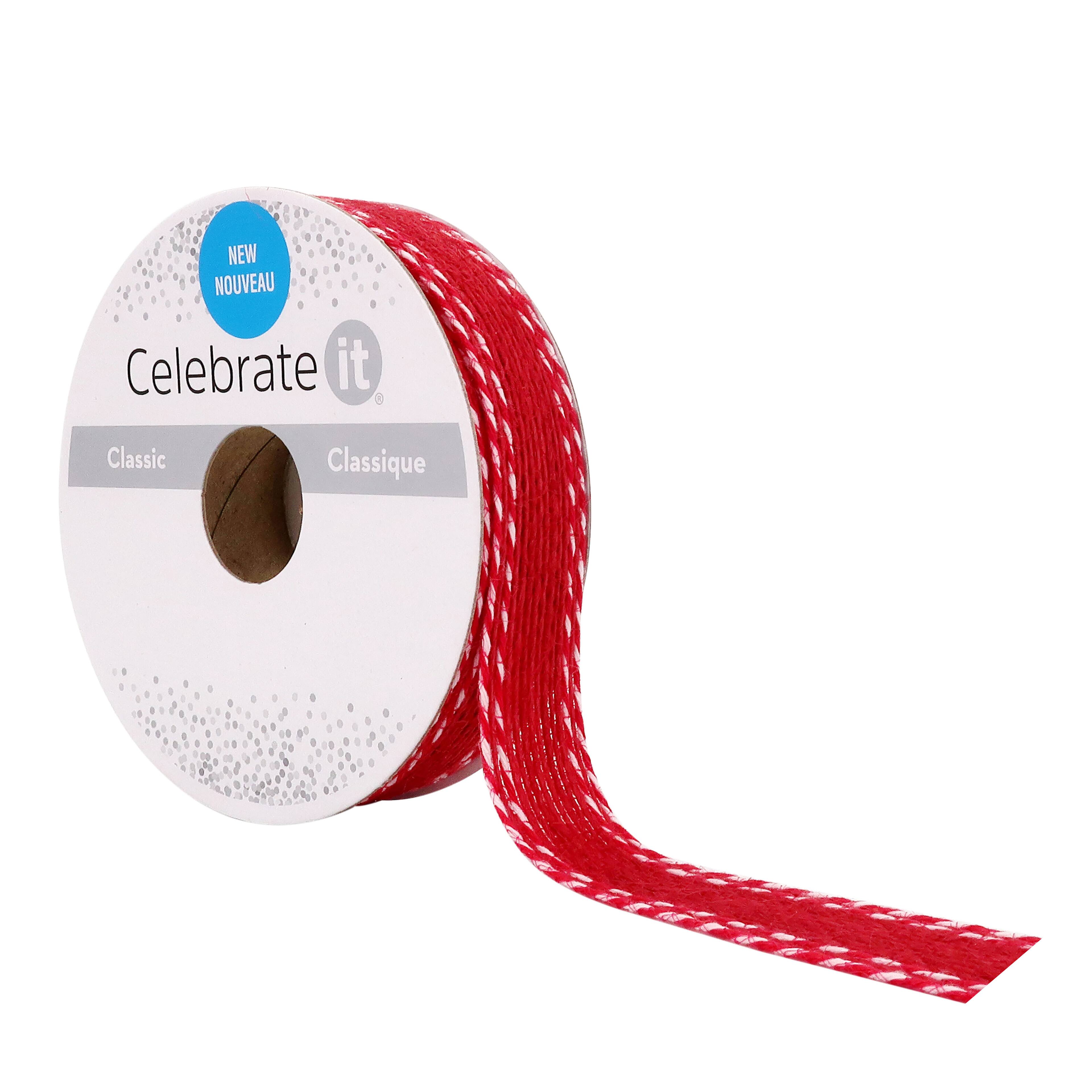 12 Pack: 5/8'' x 4yd. Jute Twist Edge Ribbon by Celebrate It®