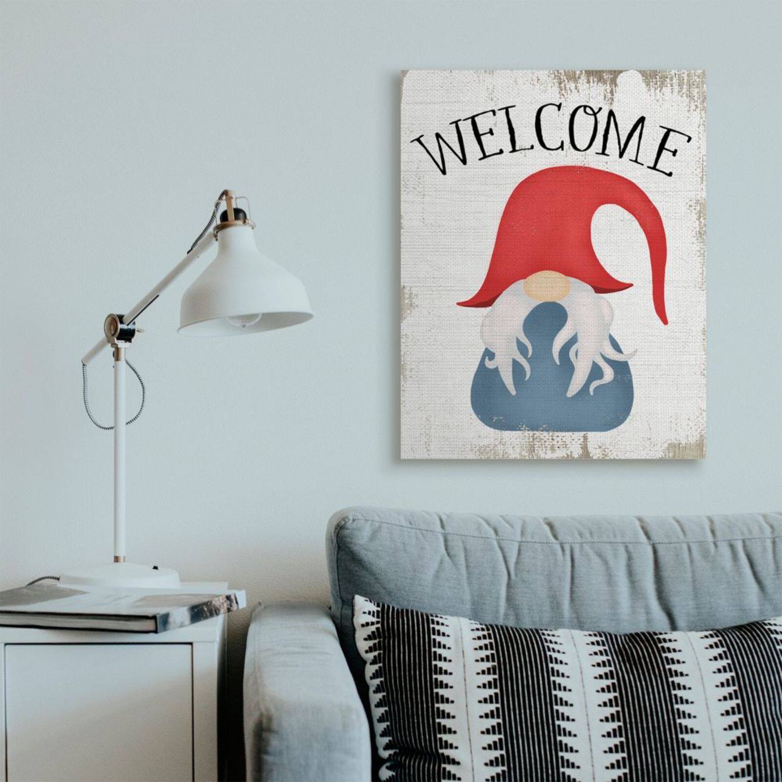 Stupell Industries Welcome Gnome Canvas Wall Art