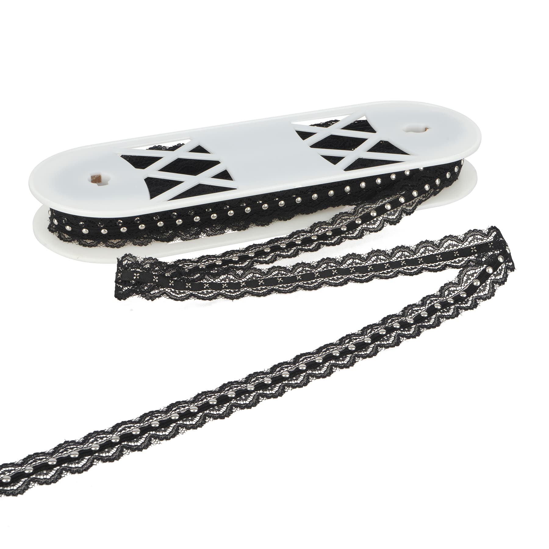 0.75&#x22; Black Lace Trim with Beads by Celebrate It&#xAE;